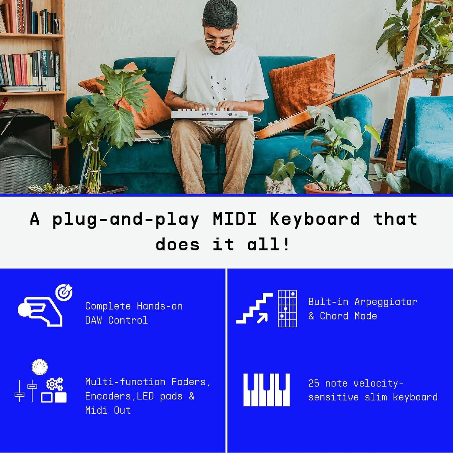 Controlador MIDI USB-C Arturia MiniLab 3 de 25 Teclas