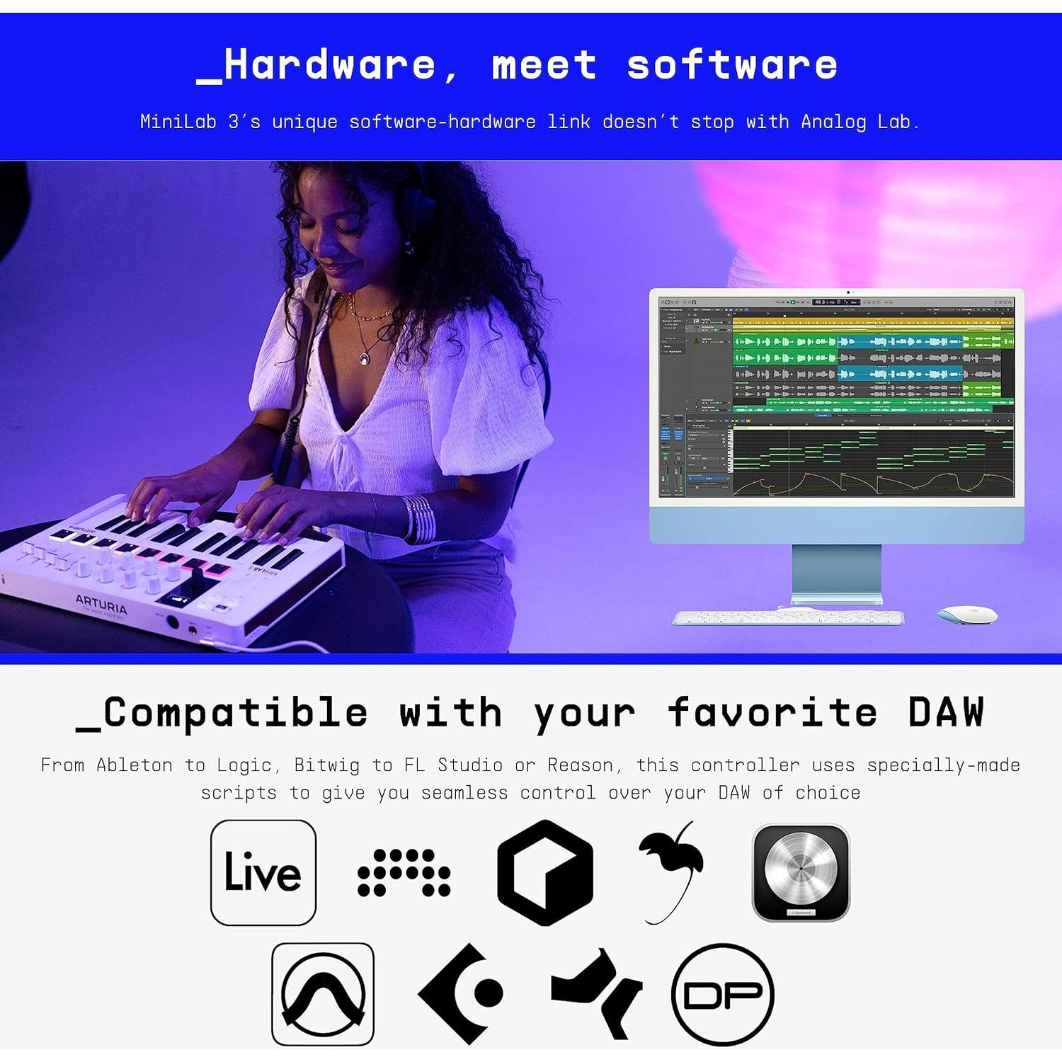 Controlador MIDI USB-C Arturia MiniLab 3 de 25 Teclas