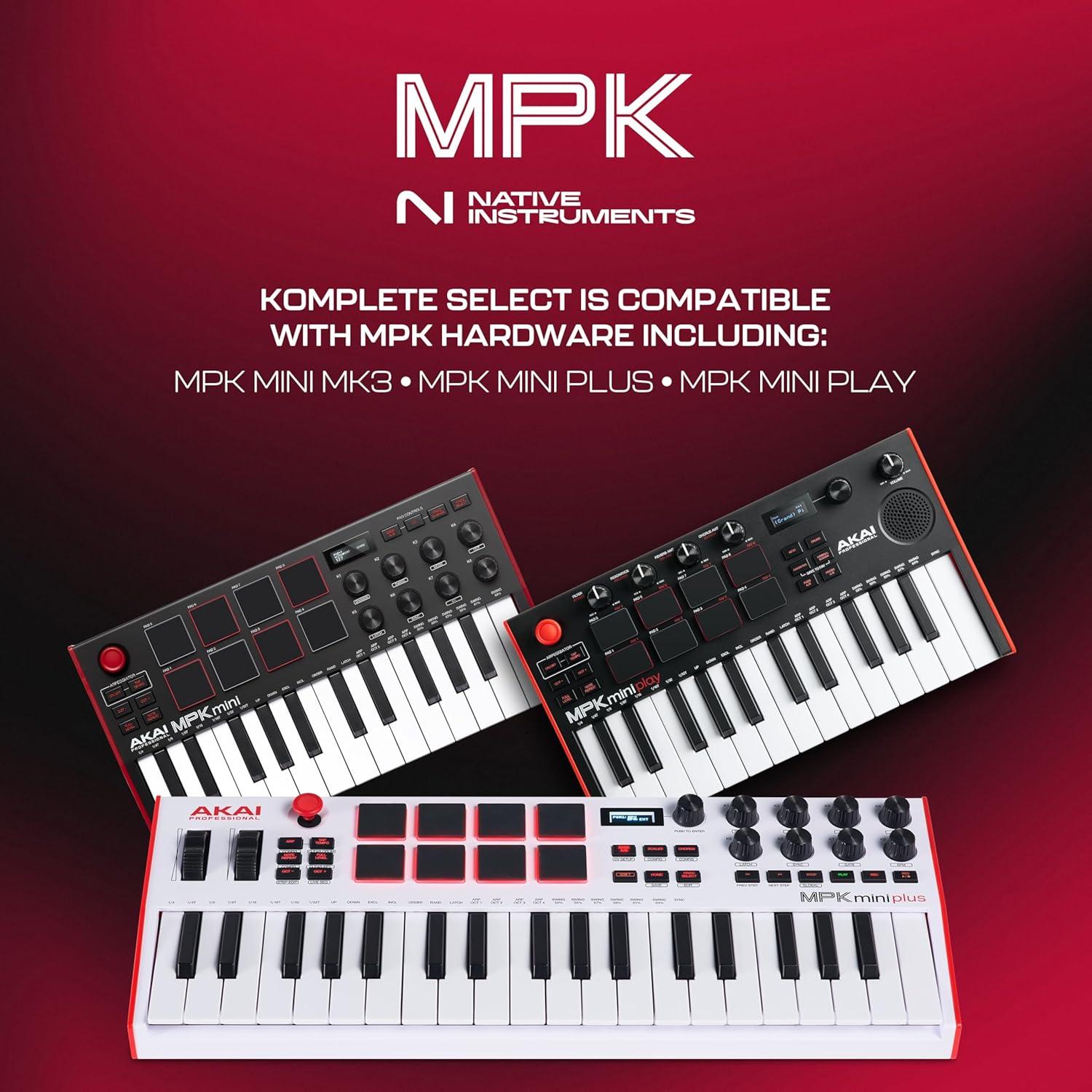 Controlador MIDI Akai MPK Mini Plus 37 Teclas USB Blanco