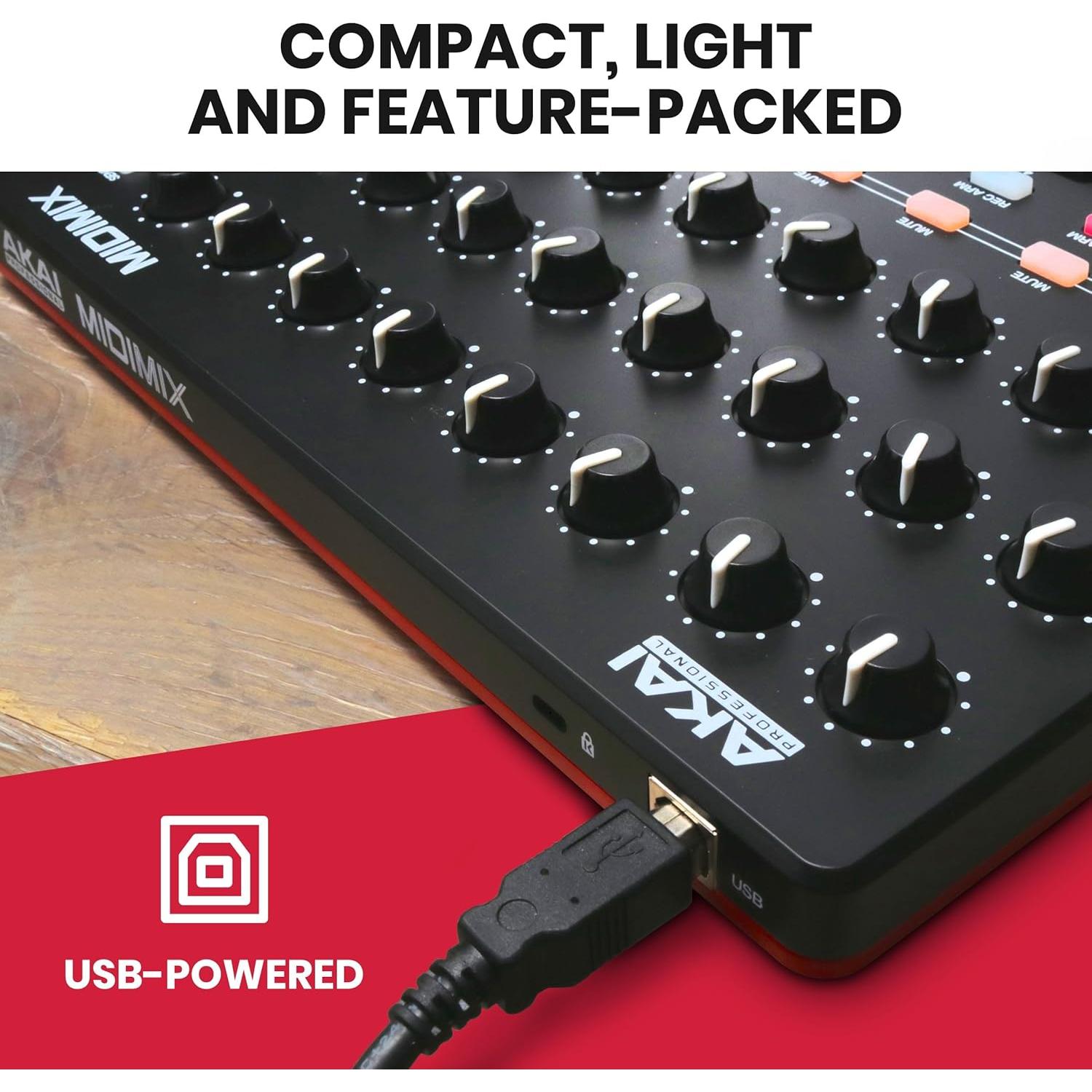 Controlador MIDI USB AKAI MIDImix - Mezclador Compacto 16 Canales