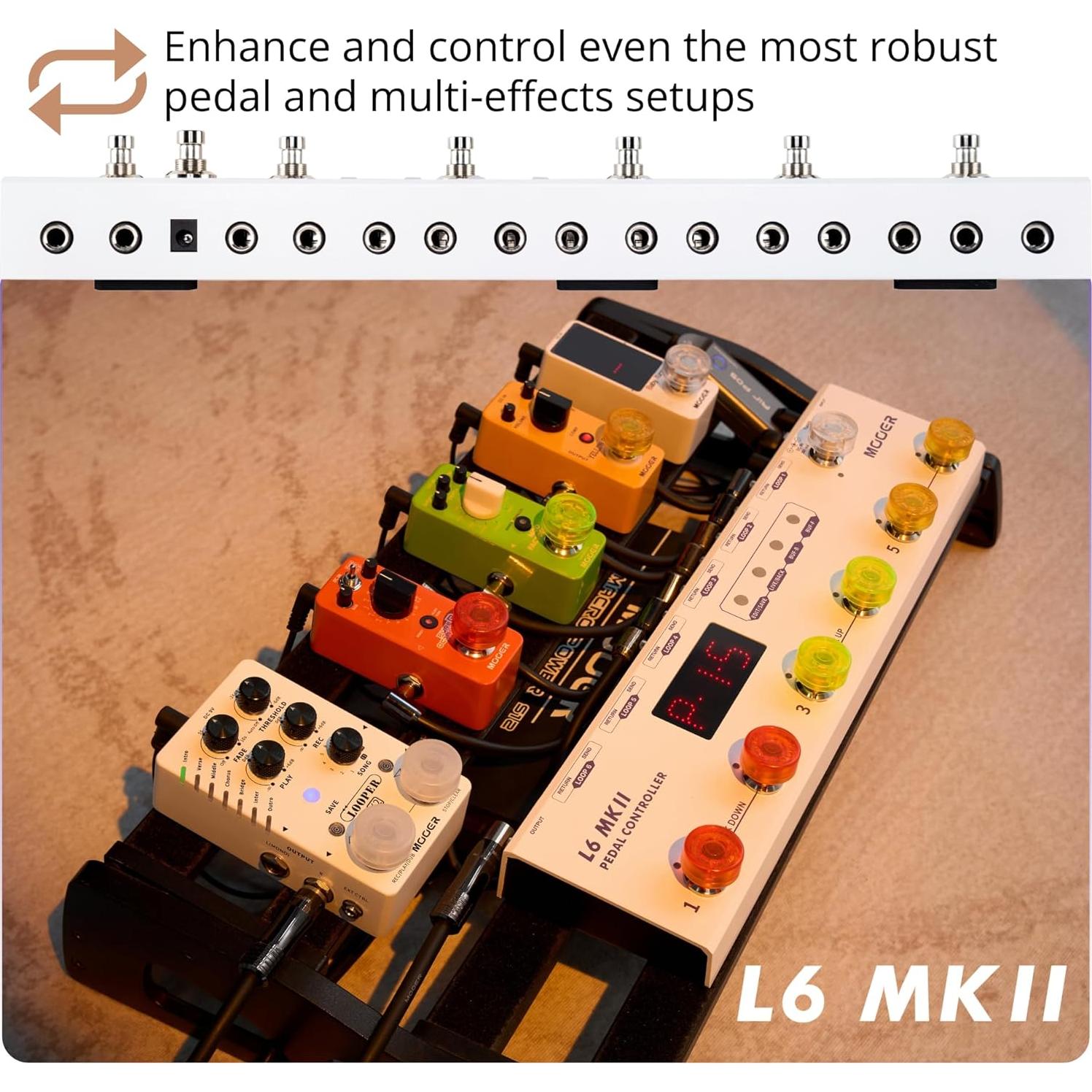 Controlador de Pedal MOOER L6 MKII con 6 Bucles y Afinador