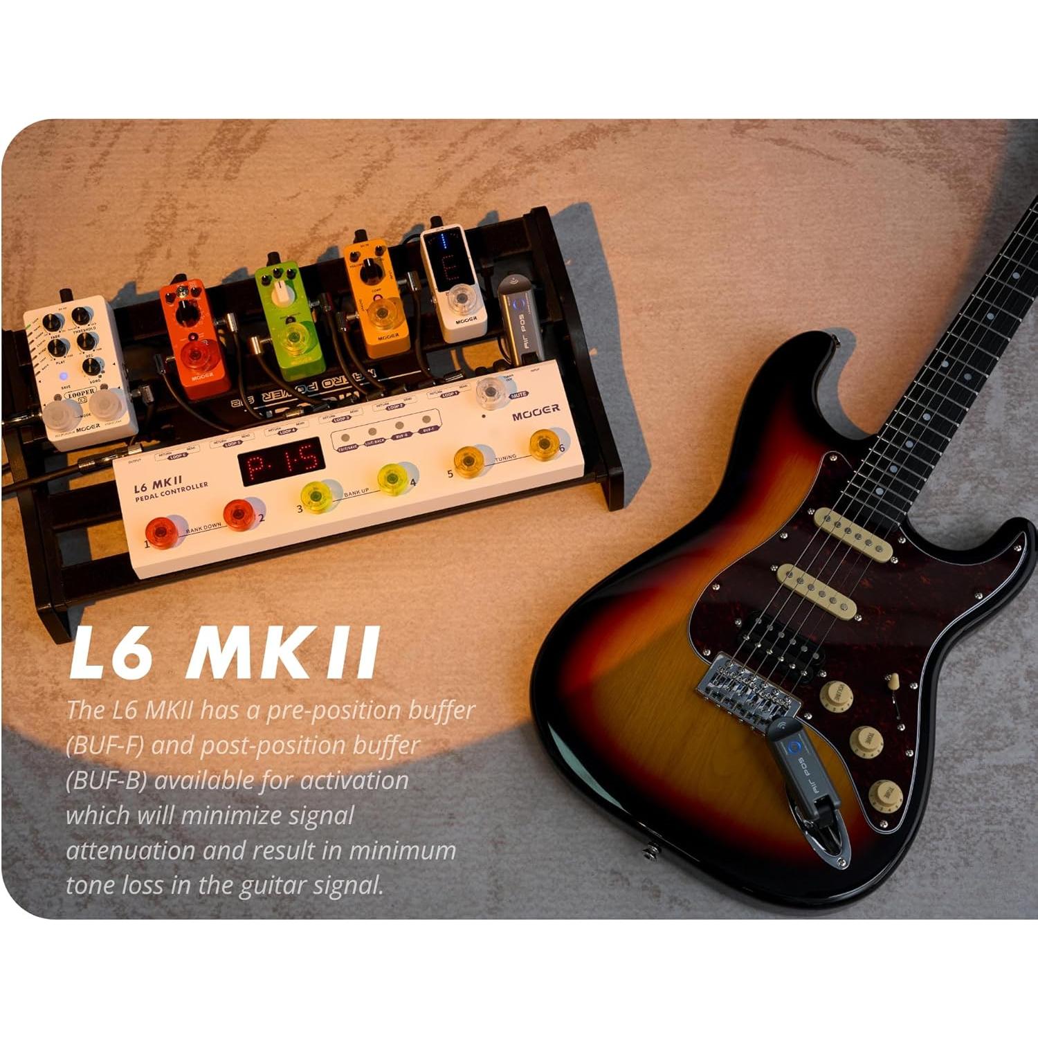 Controlador de Pedal MOOER L6 MKII con 6 Bucles y Afinador