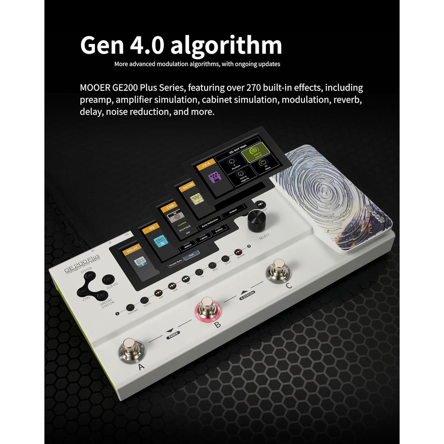 Procesador de Efectos MOOER GE200 Plus para Guitarra