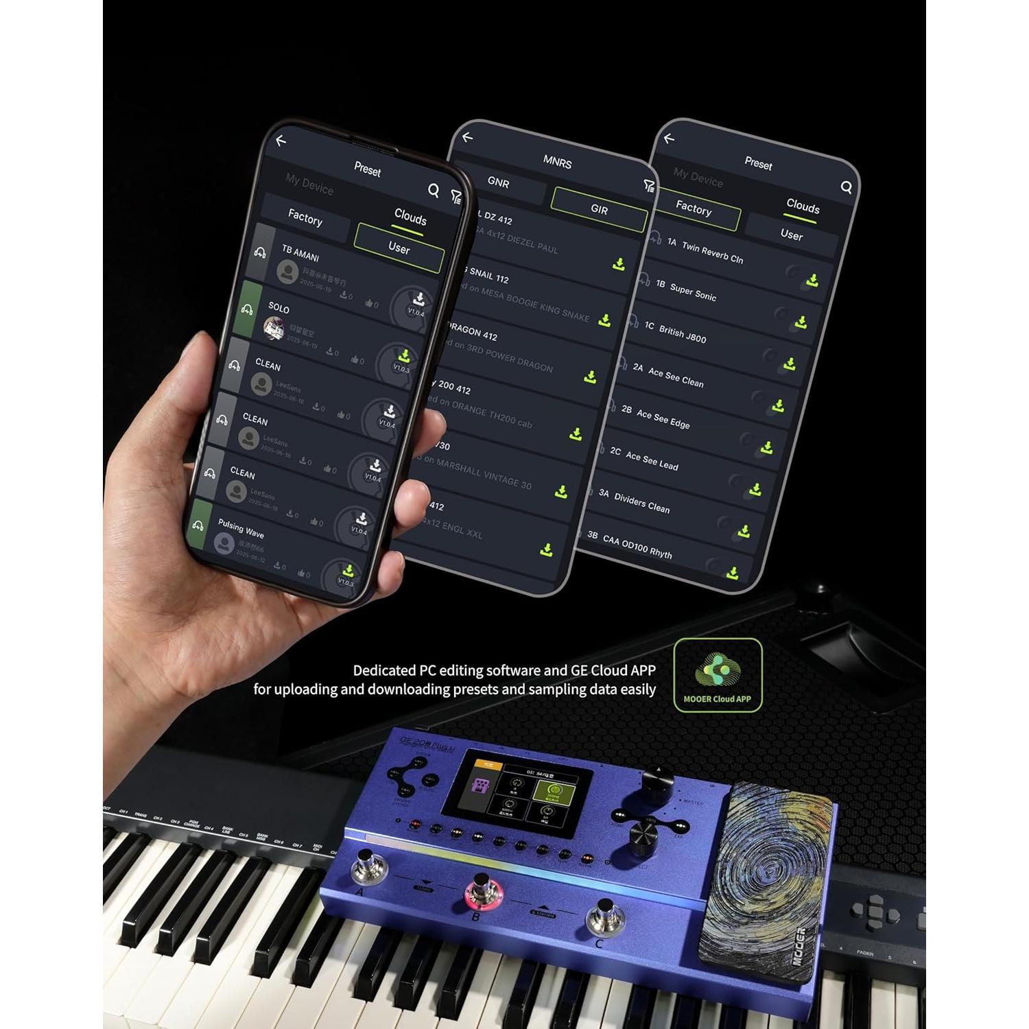 Procesador de Efectos MOOER GE200 Plus para Guitarra