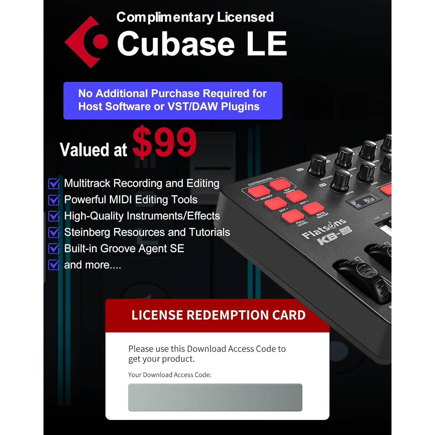 Teclado MIDI USB Flatsons KB-25mini 25 Teclas con Pads