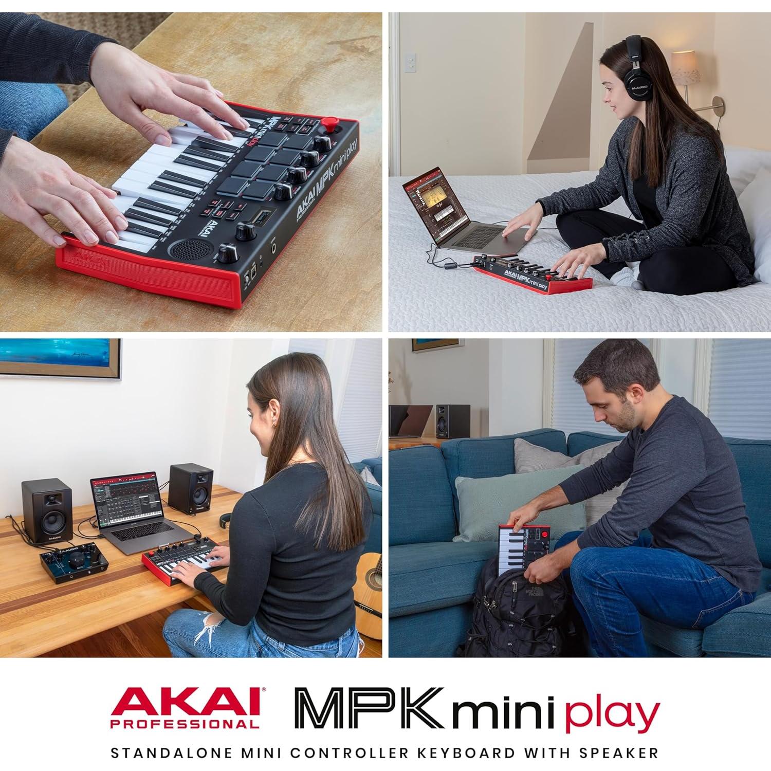 Teclado MIDI Akai MPK Mini Play MK3 con Altavoz y 25 Teclas