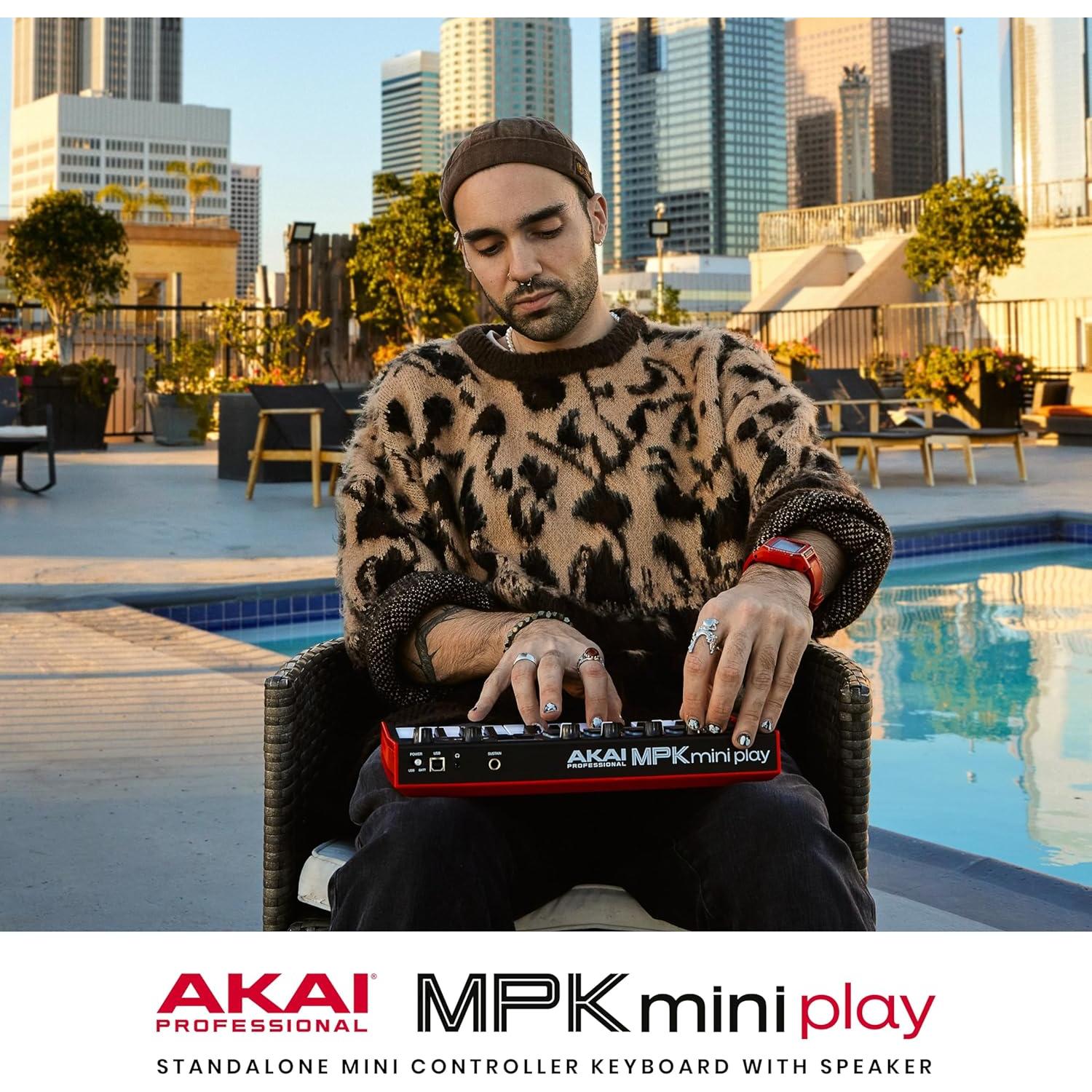 Teclado MIDI Akai MPK Mini Play MK3 con Altavoz y 25 Teclas