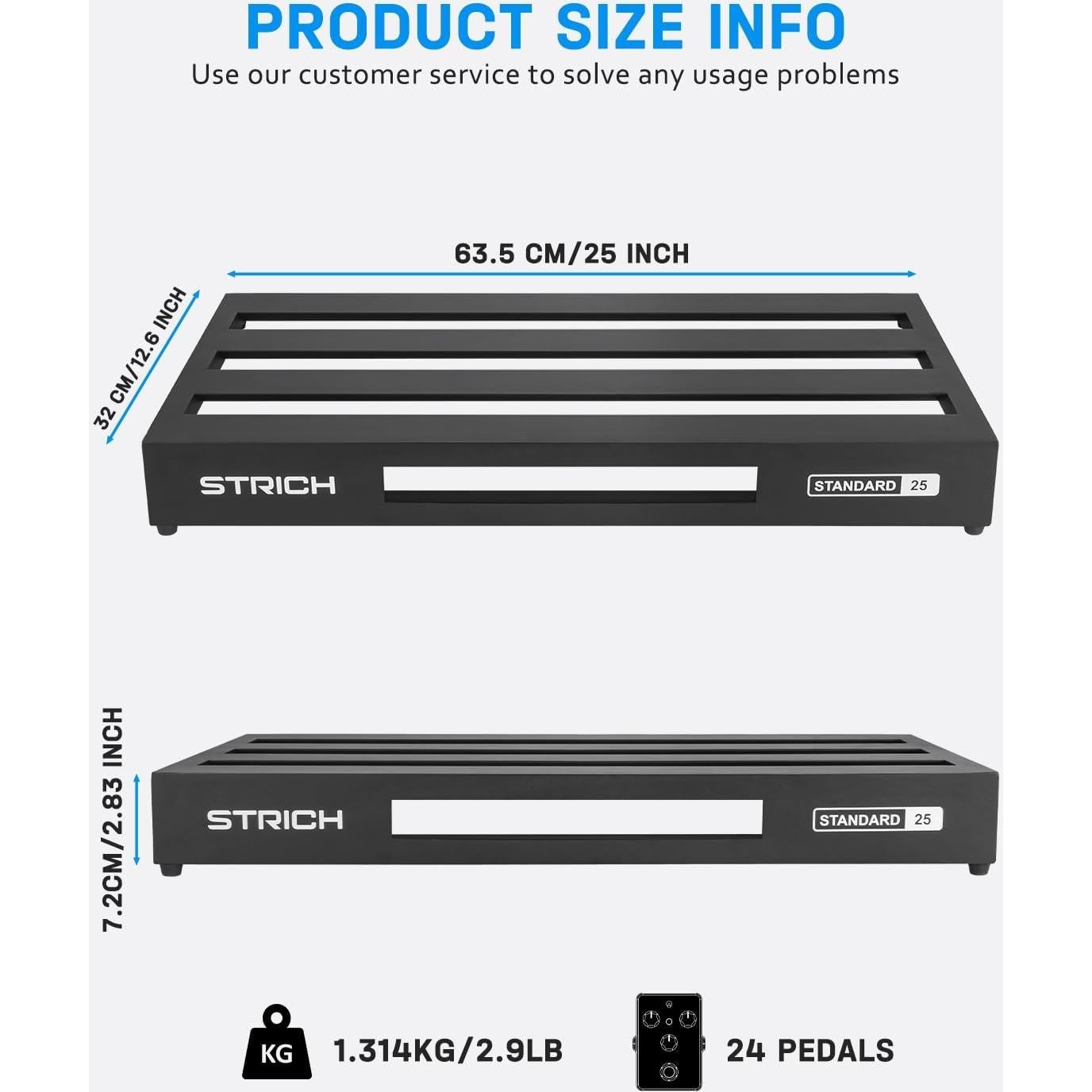 Tablero de Pedales STRICH Estándar 25, Aluminio 1.31kg