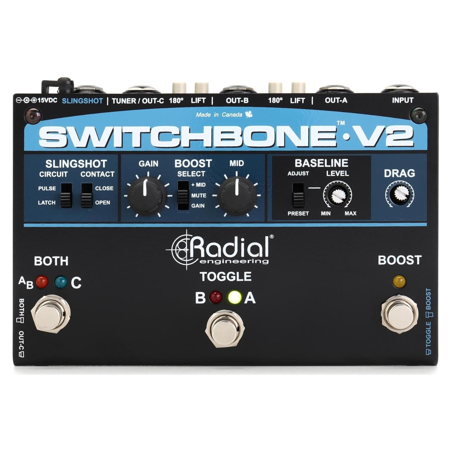 Selector de amplificador Tonebone Switchbone V2 ABY 9V