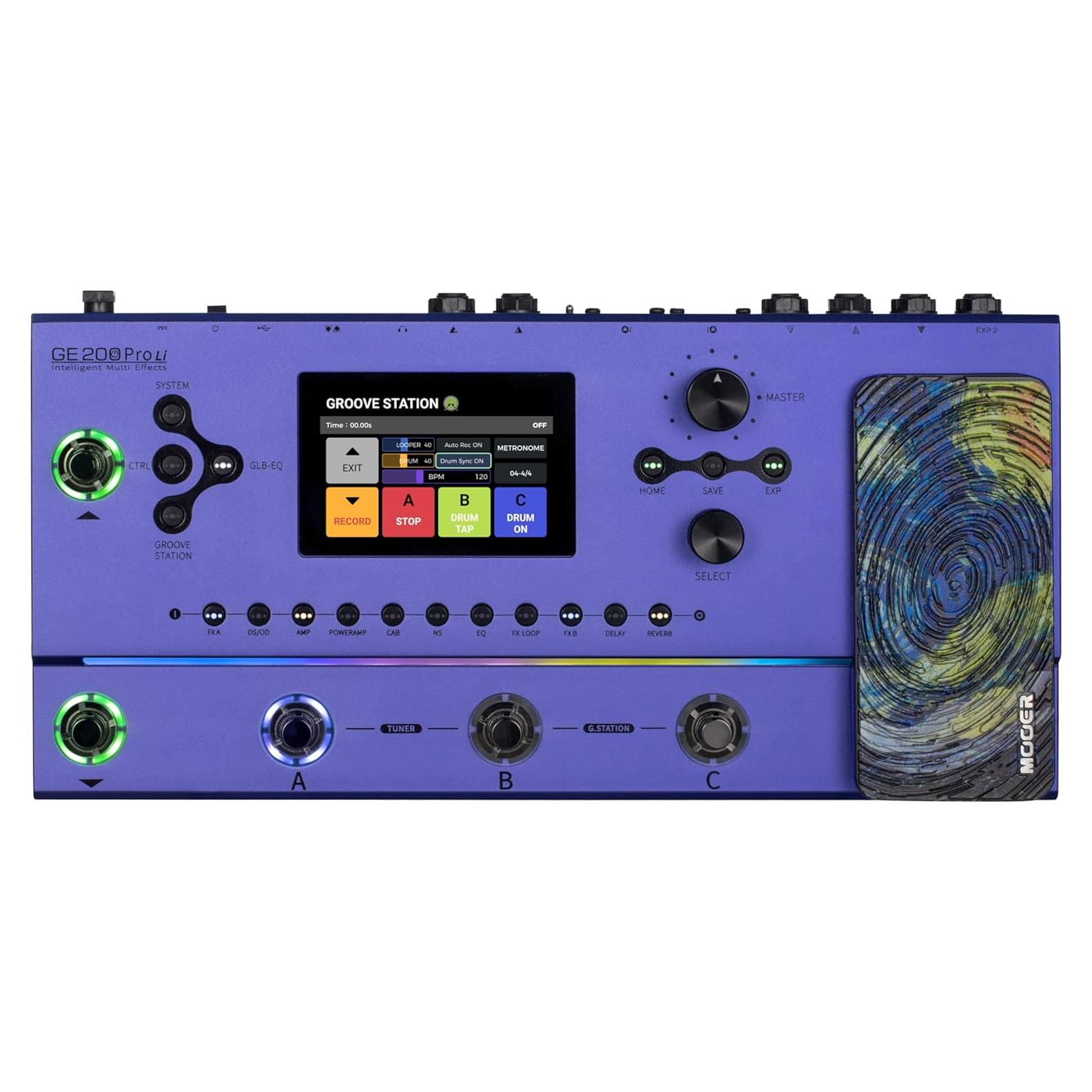 Pedal de Efectos MOOER GE200 Pro Li para Guitarra