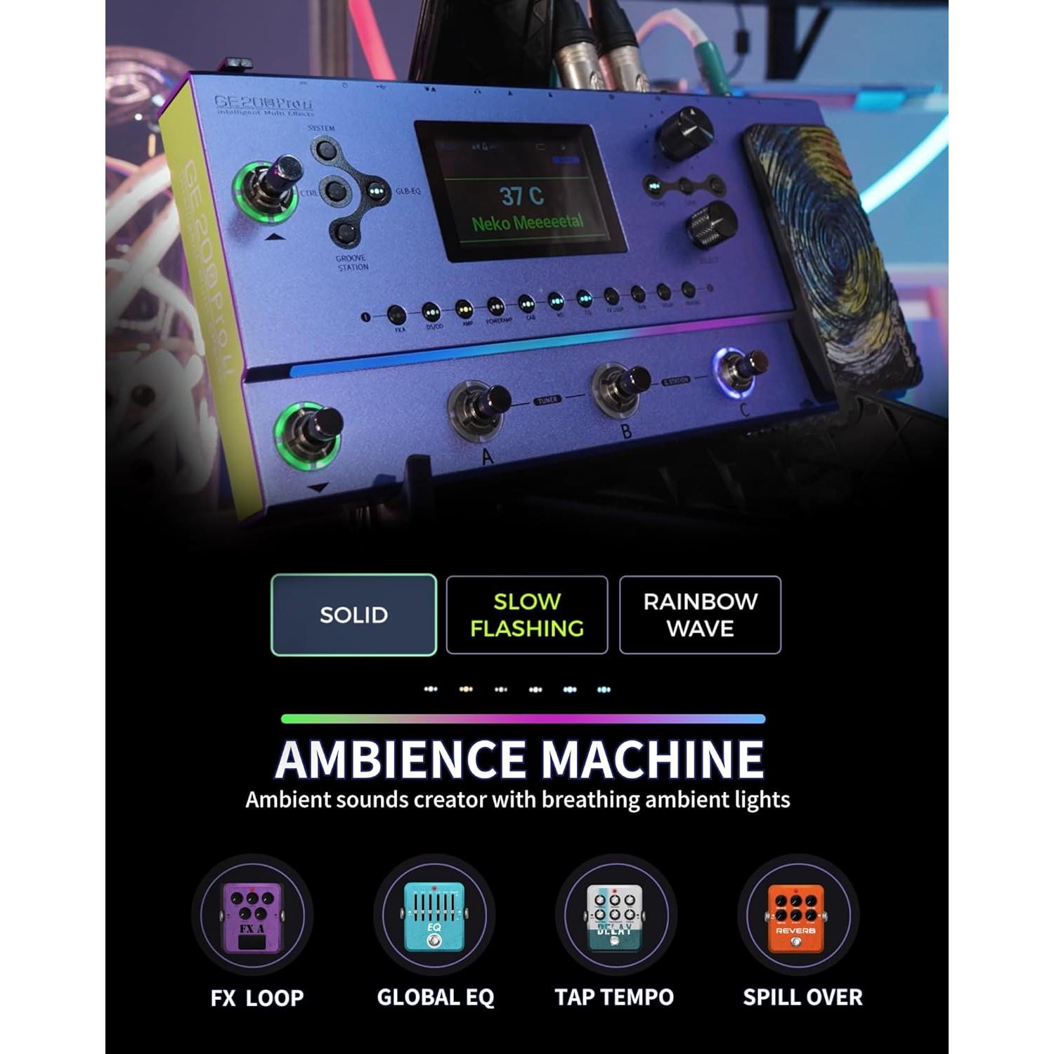 Pedal de Efectos MOOER GE200 Pro Li para Guitarra