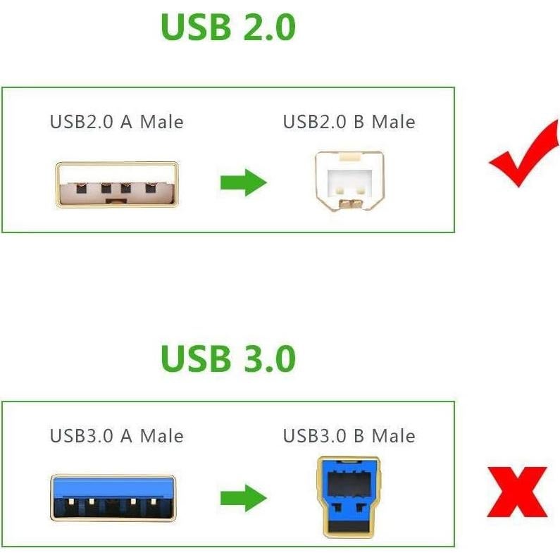 Cable USB 2.0 de 1.83 m SupplySource para M-Audio Axiom Air