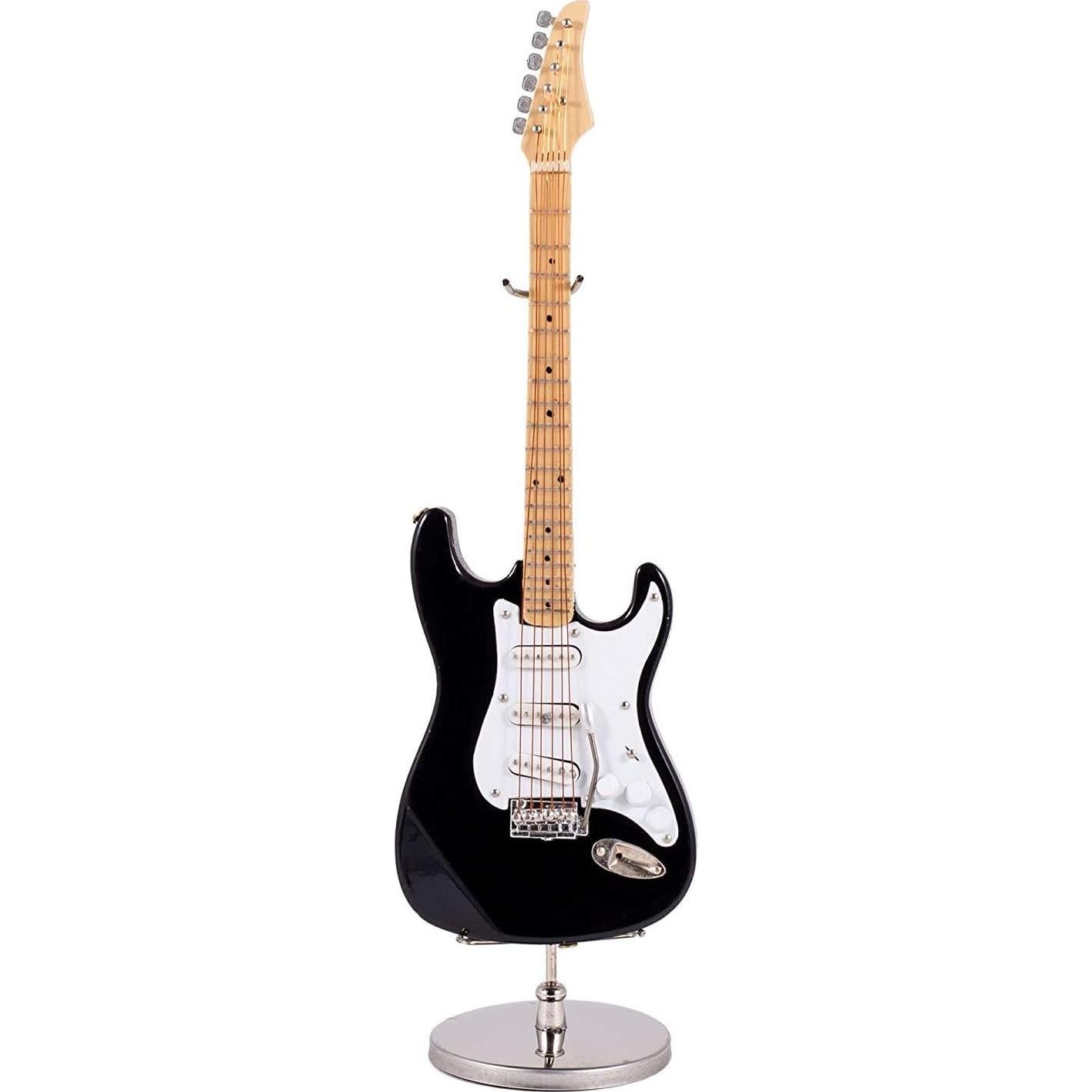 Réplica de guitarra eléctrica negra Broadway Gift 18 cm con estuche