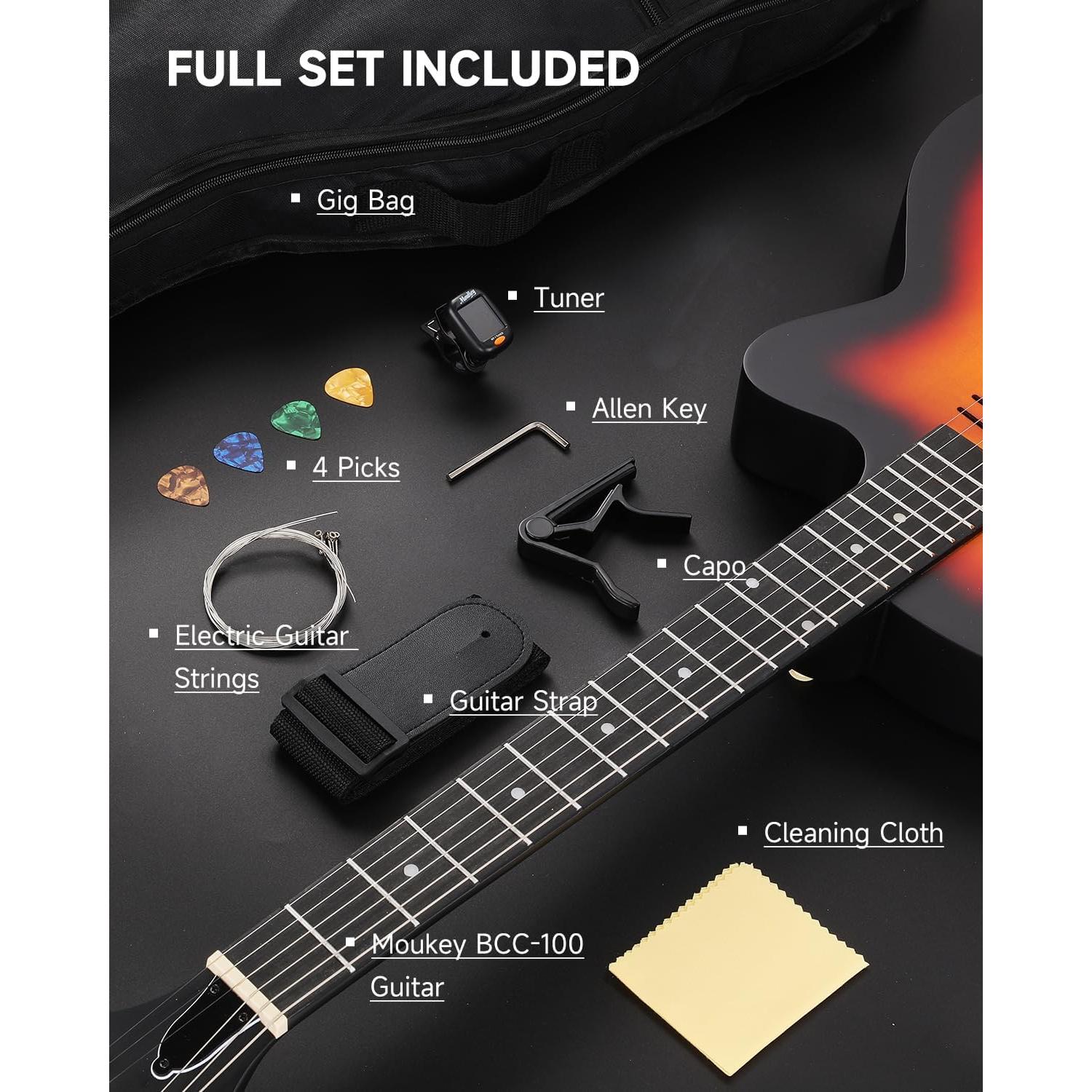 Guitarra Acústica Eléctrica Moukey BCC-100 39" Sol Naciente