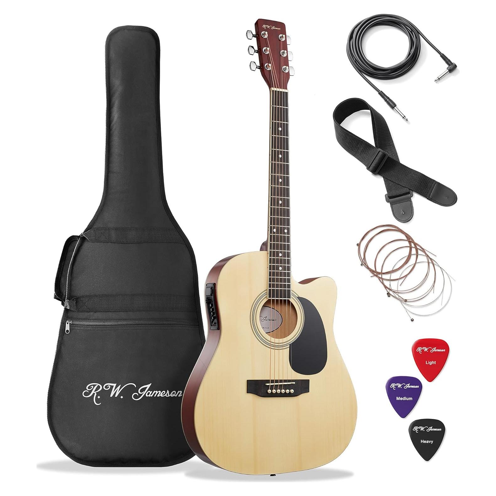 Guitarra Acústica Eléctrica R.W. Jameson Thinline 41" Natural