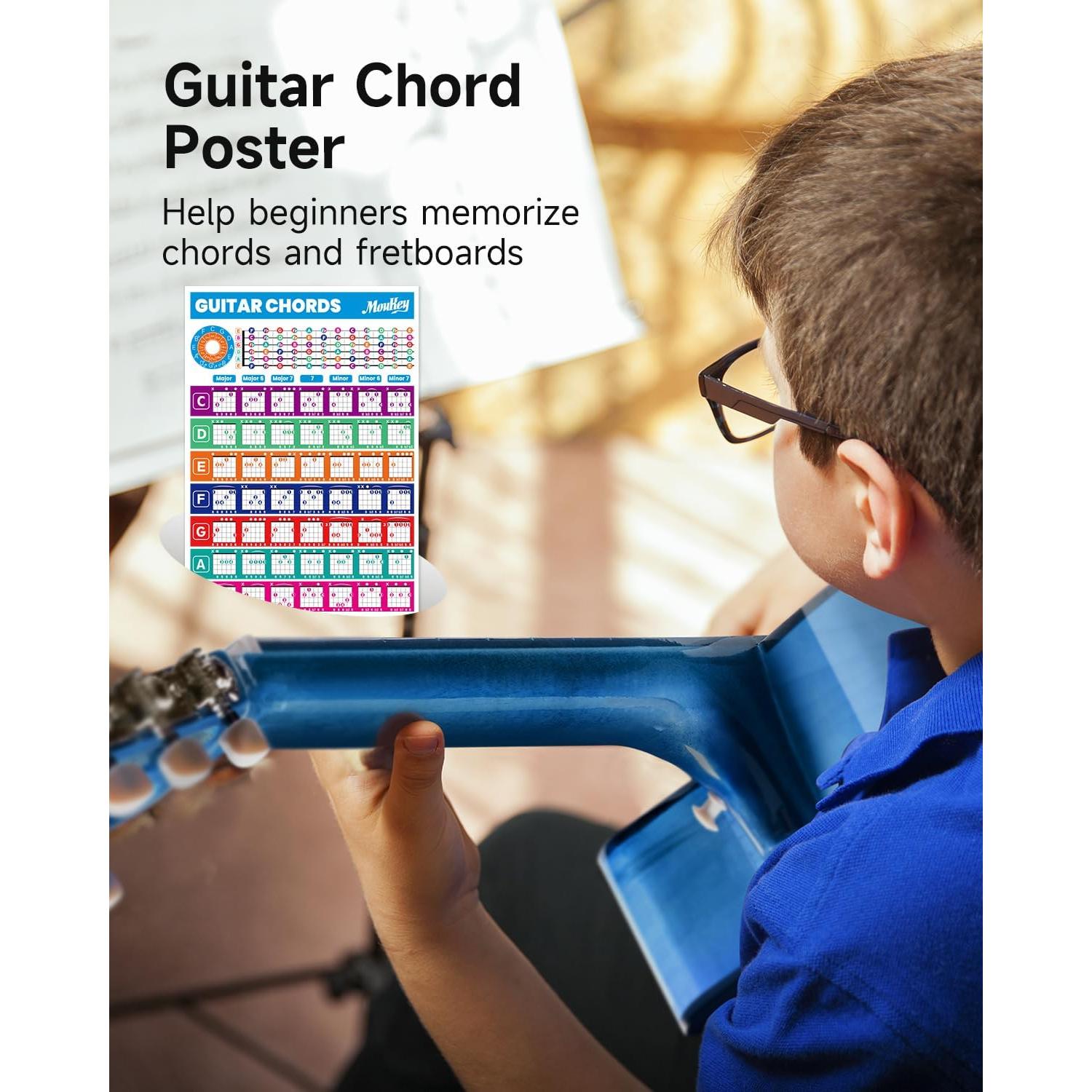 Guitarra Acústica Moukey 96.5 cm para Principiantes Azul