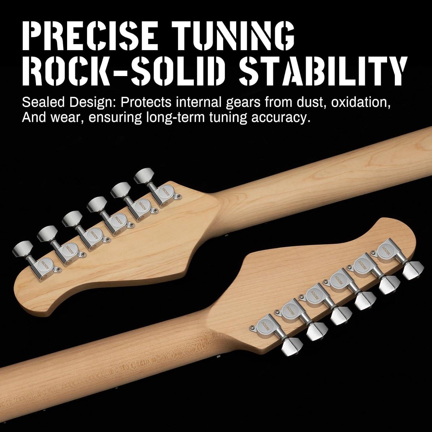 Kit de guitarra eléctrica AODSK 39" con amplificador y accesorios