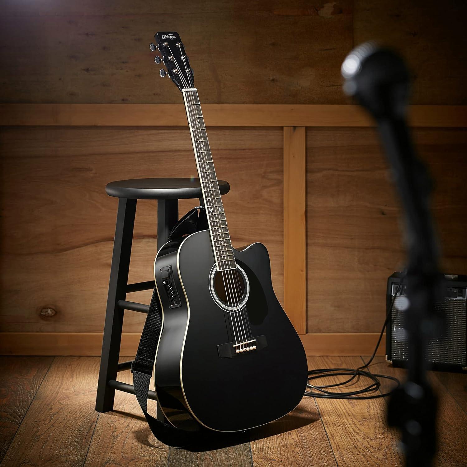 Guitarra Acústica-Eléctrica Ashthorpe Dreadnought 41" Negra