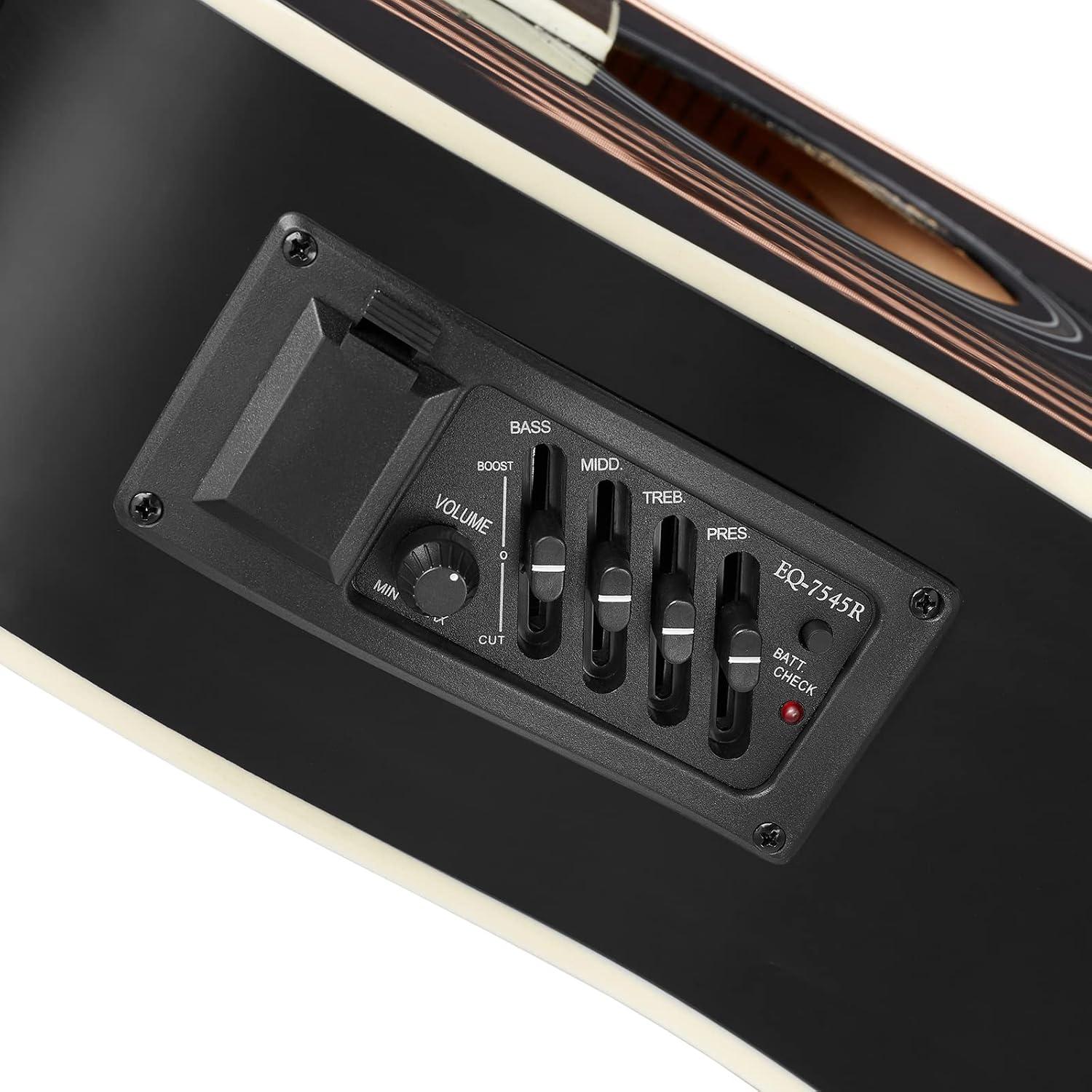 Guitarra Acústica-Eléctrica Ashthorpe Dreadnought 41" Negra