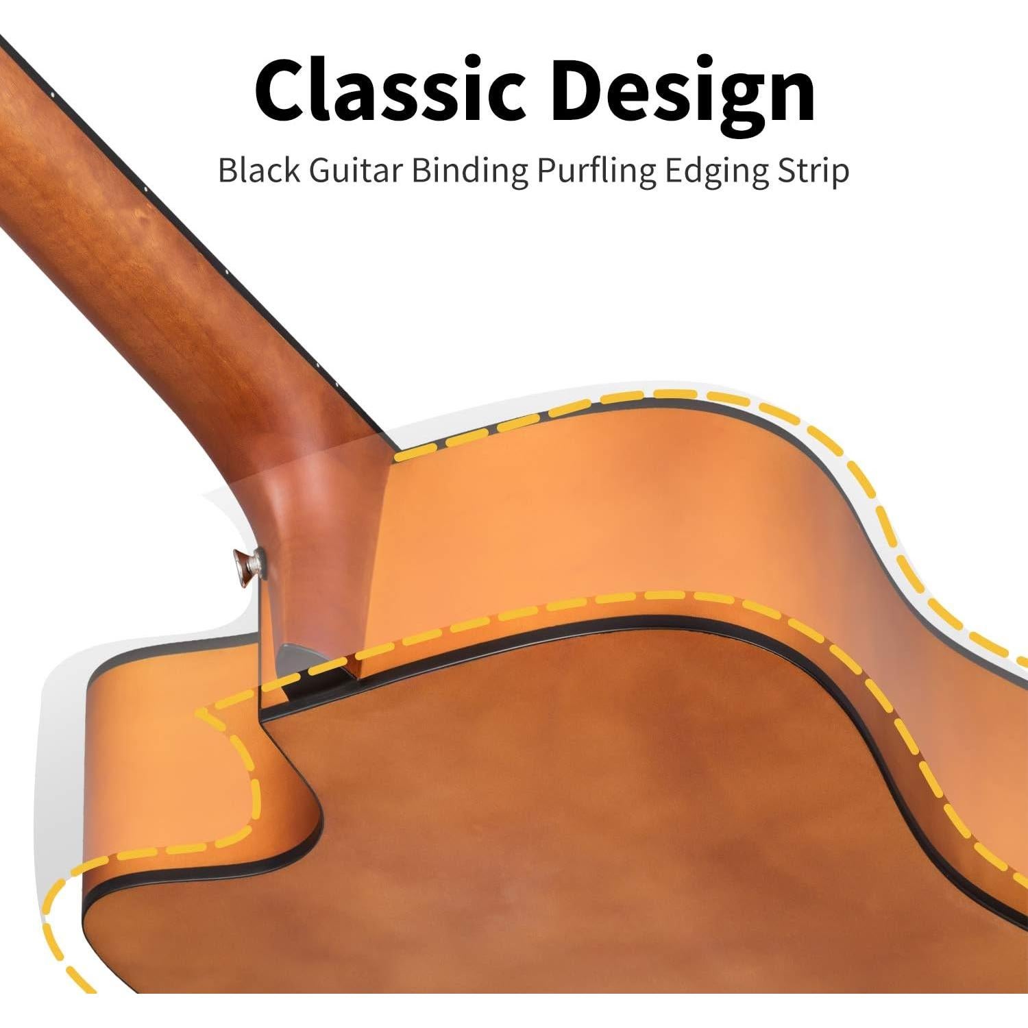 Kit de Guitarra Acústica Donner DAD-140C 41" para Principiantes