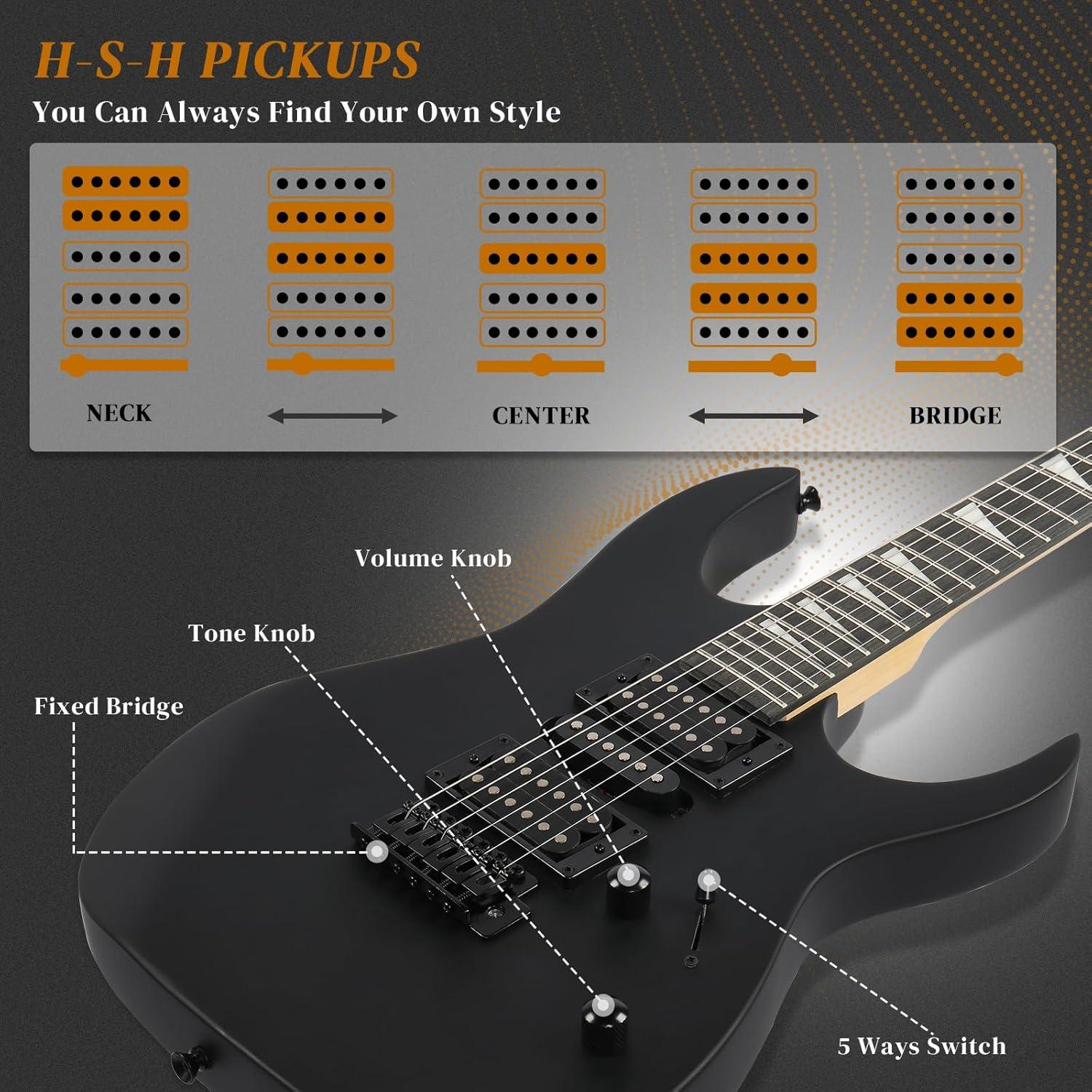 Guitarra Eléctrica Ktaxon 170 Completa con Accesorios