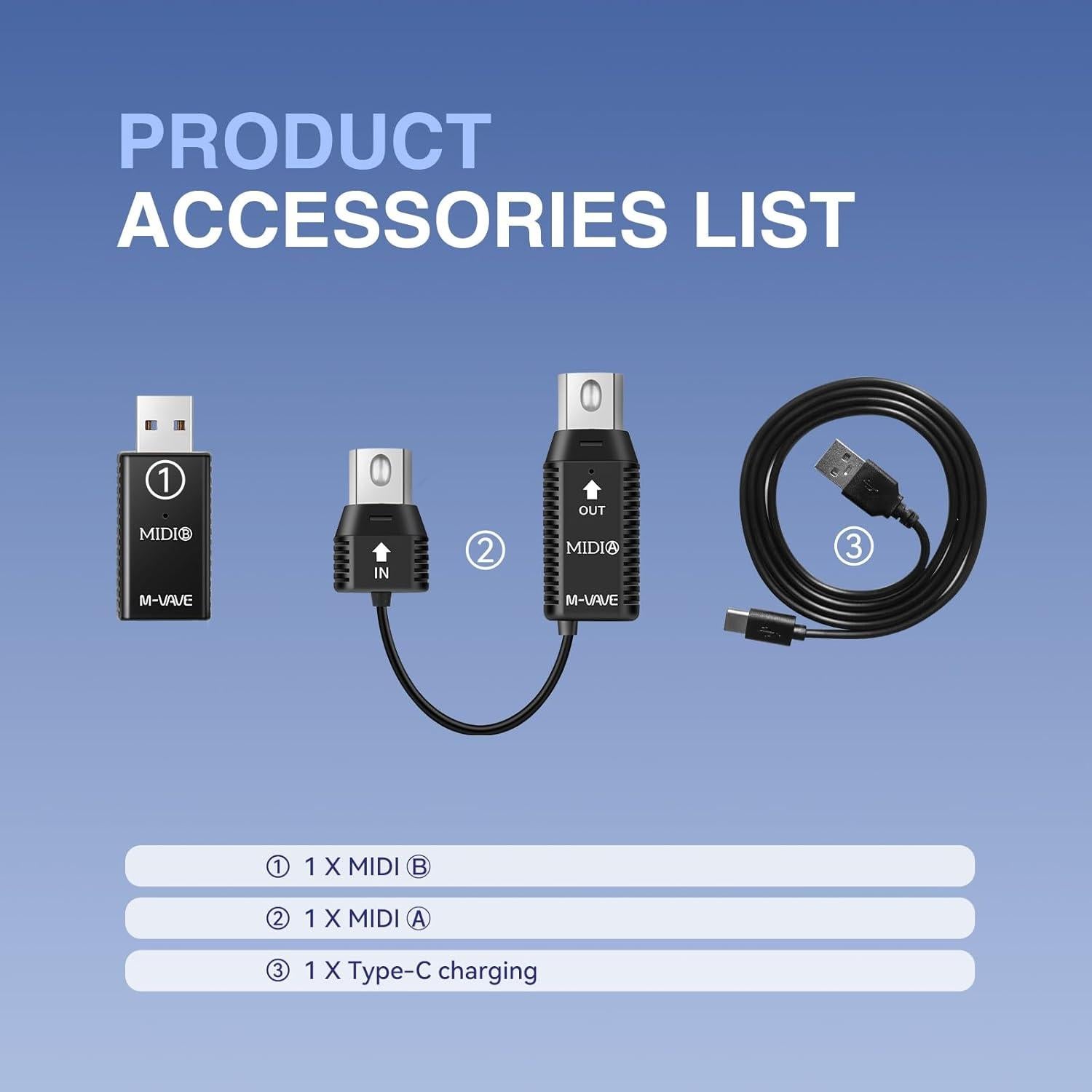 Adaptador MIDI Inalámbrico MS1 - Ultra Baja Latencia, 67.6g