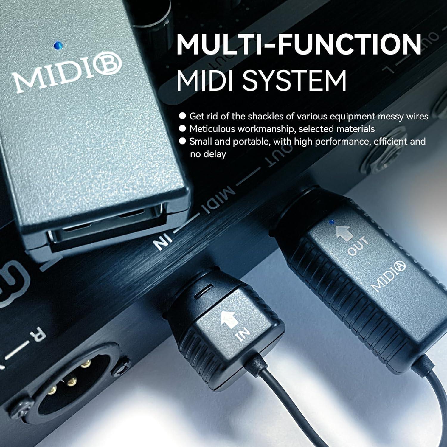 Adaptador MIDI Inalámbrico MS1 - Ultra Baja Latencia, 67.6g