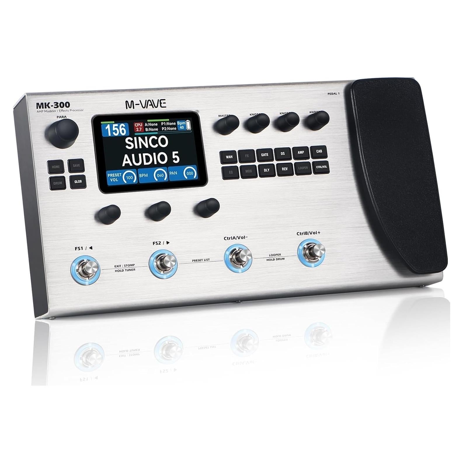 Pedal de Multi-efectos MK-300 con 320+ Efectos y Looper