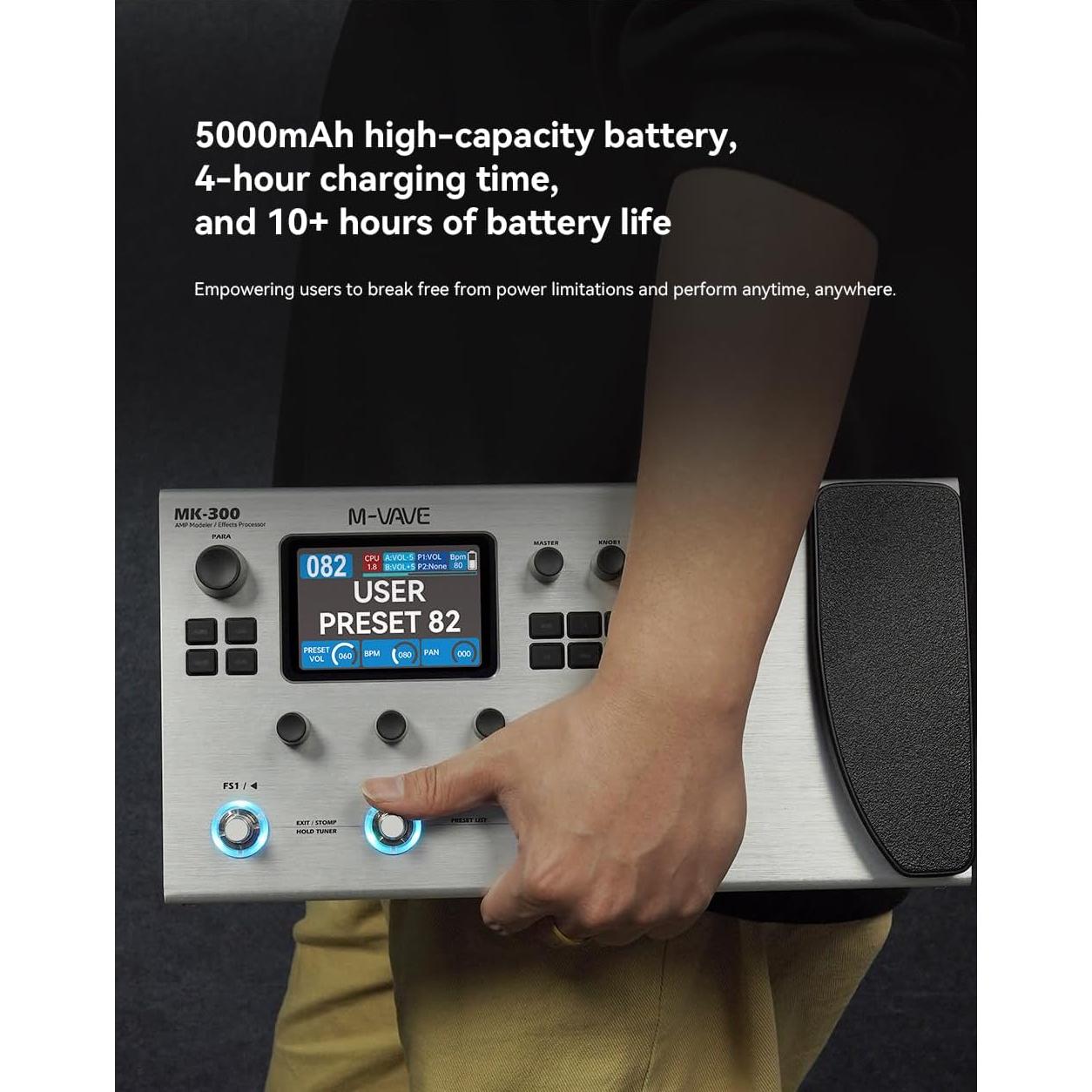 Pedal de Multi-efectos MK-300 con 320+ Efectos y Looper