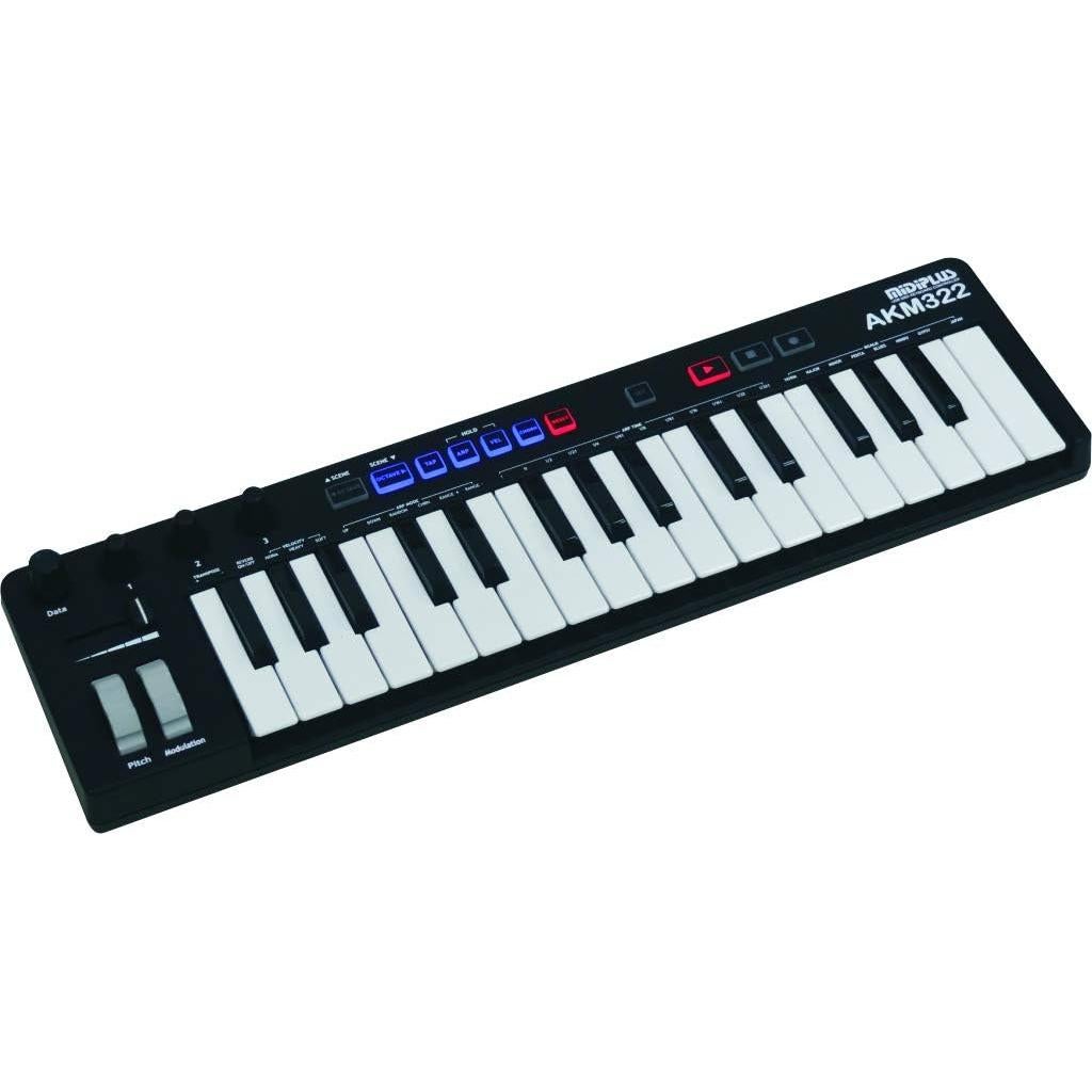 Controlador MIDI USB midiplus AKM322 32 teclas compacto