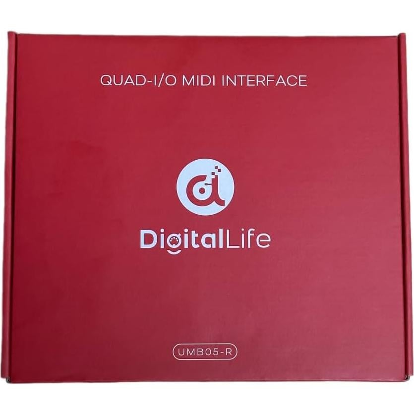 Interfaz MIDI DigitalLife UMB05 - 4x4 Thru y Fusión, Metal