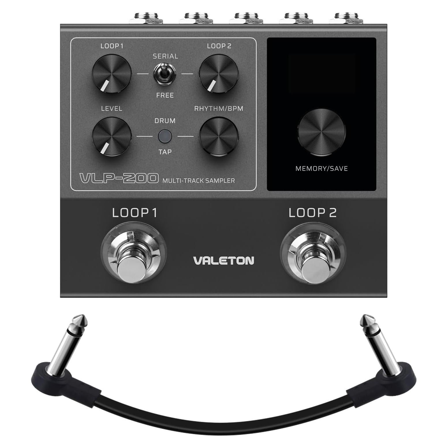 Pedal Looper Estéreo Doble Valeton VLP-200 con 99 Espacios