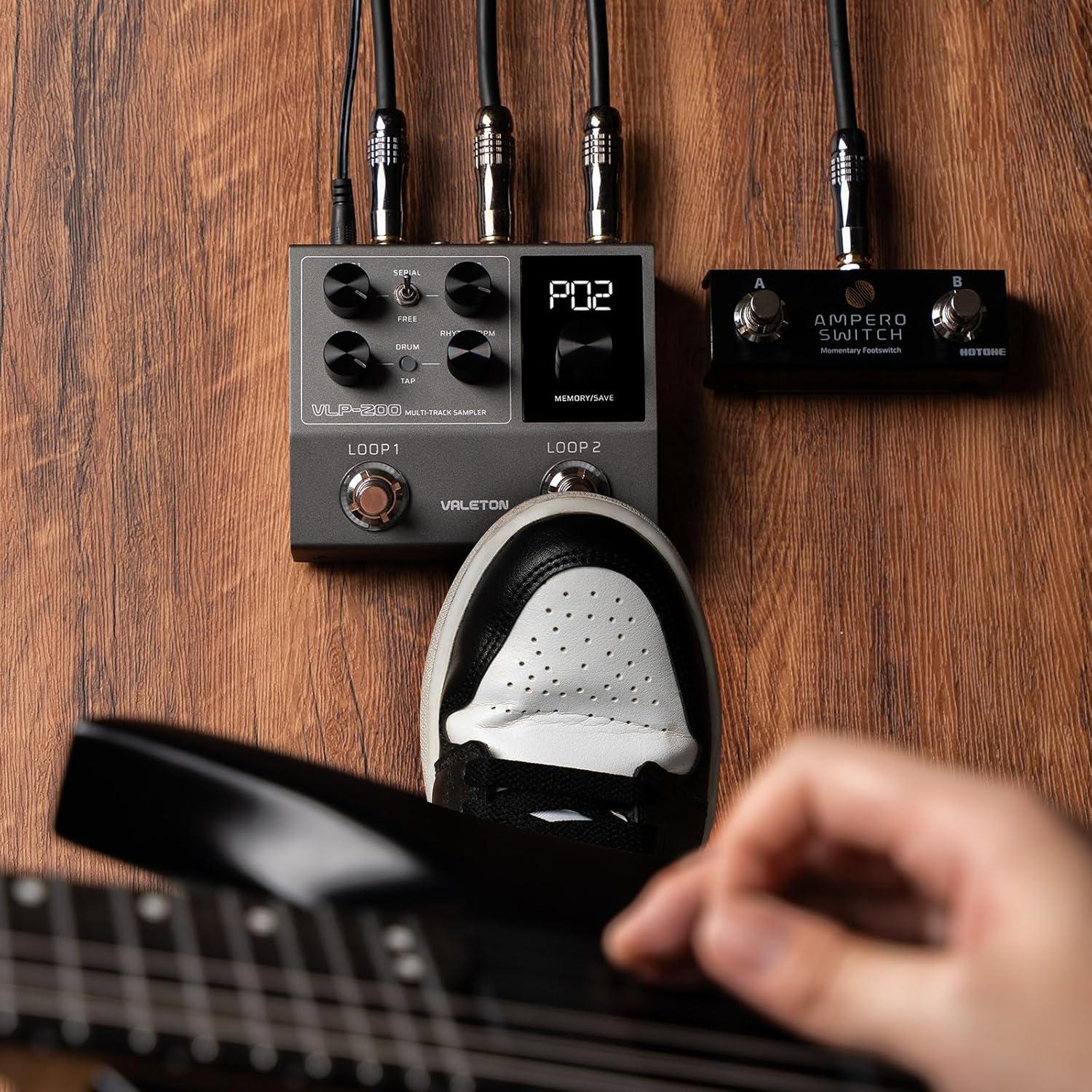 Pedal Looper Estéreo Doble Valeton VLP-200 con 99 Espacios