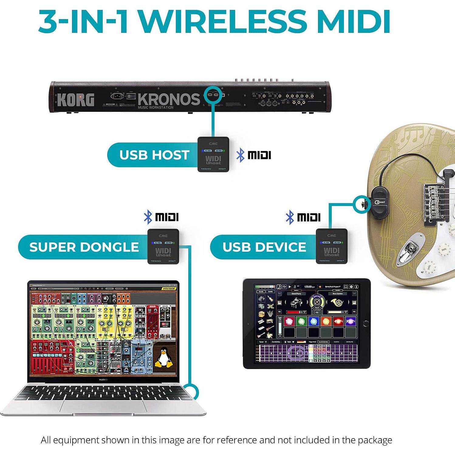 Interfaz MIDI USB Bluetooth CME WIDI Uhost - 19.84g, 3.81x3.4x1.4cm