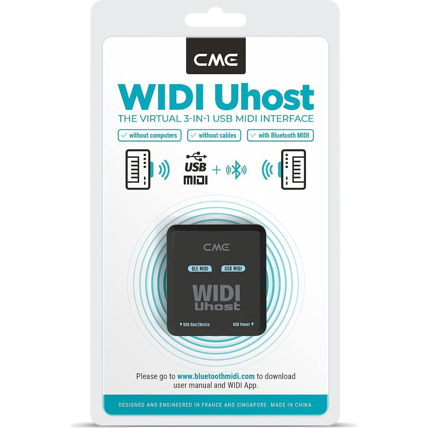 Interfaz MIDI USB Bluetooth CME WIDI Uhost - 19.84g, 3.81x3.4x1.4cm