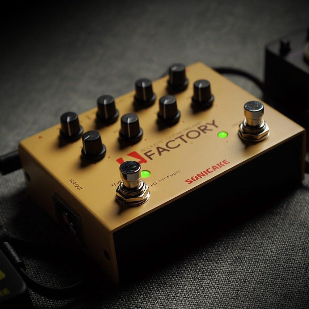 Pedal de Efectos SONICAKE para Guitarra Acústica con Preamp y Reverb