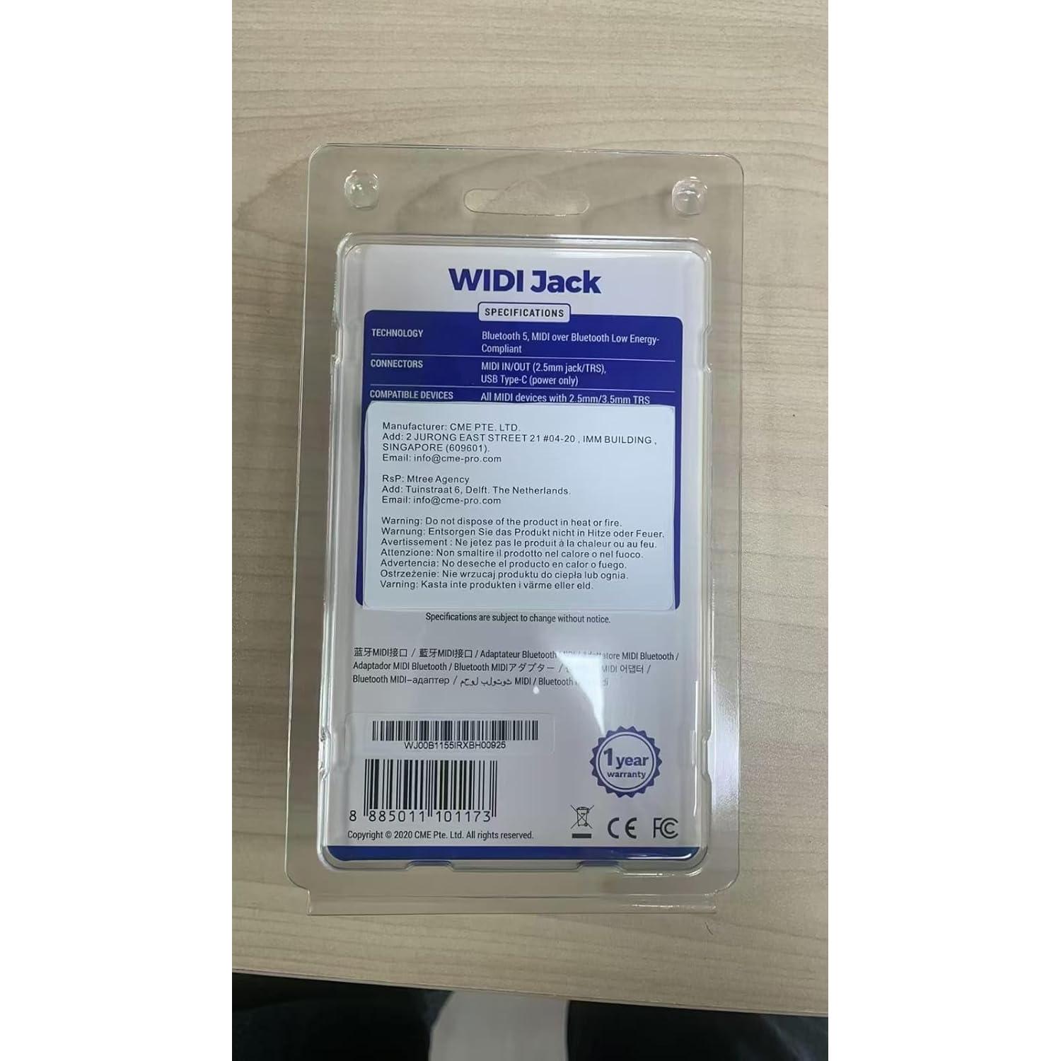 Interfaz MIDI Bluetooth CME WIDI Jack Ultra Baja Latencia