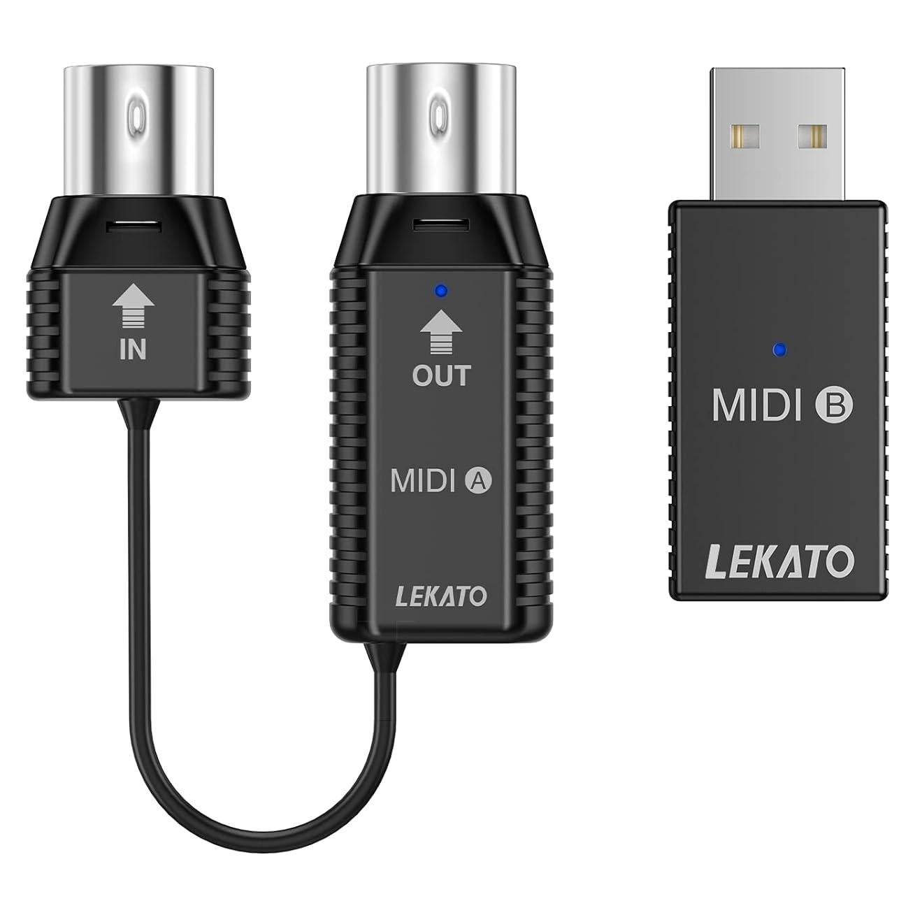 Adaptador MIDI Inalámbrico LEKATO - Ultra Baja Latencia 3ms