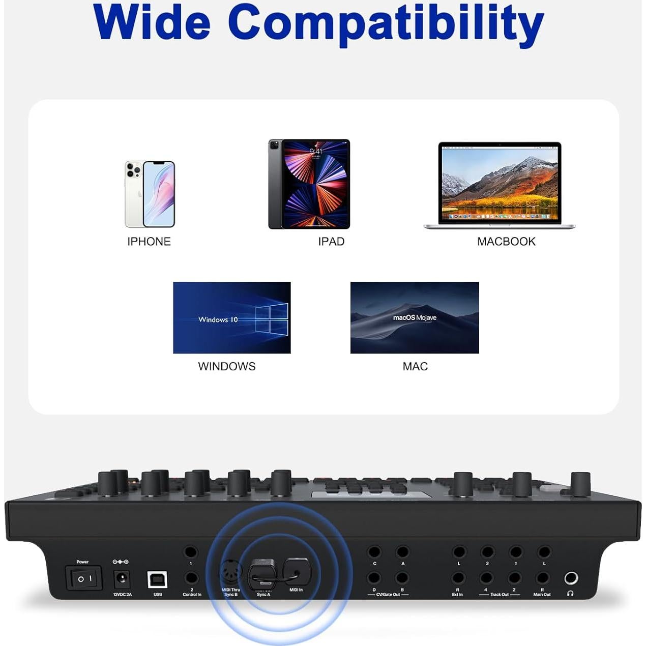 Adaptador MIDI Inalámbrico LEKATO - Ultra Baja Latencia 3ms