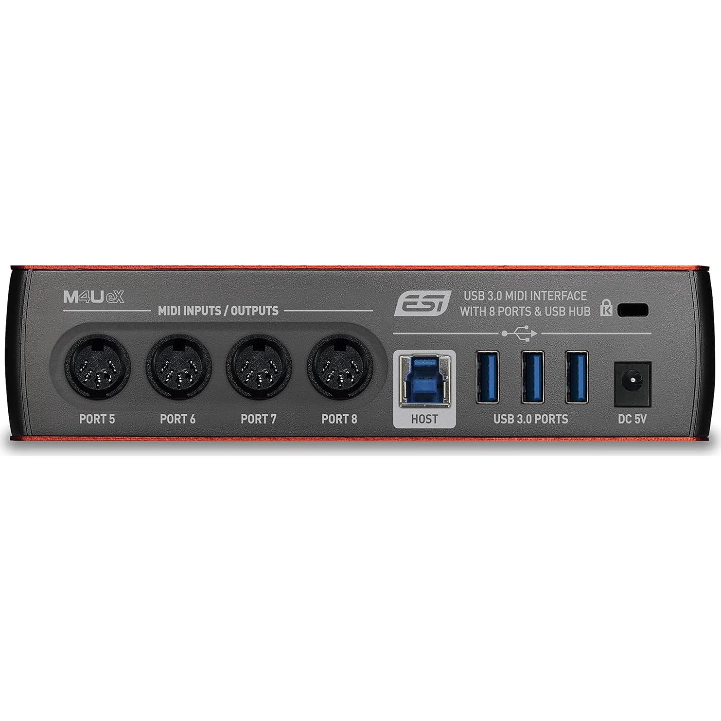 Interfaz MIDI USB 3.0 ESI M4U eX - 8 Puertos, Plug-and-Play