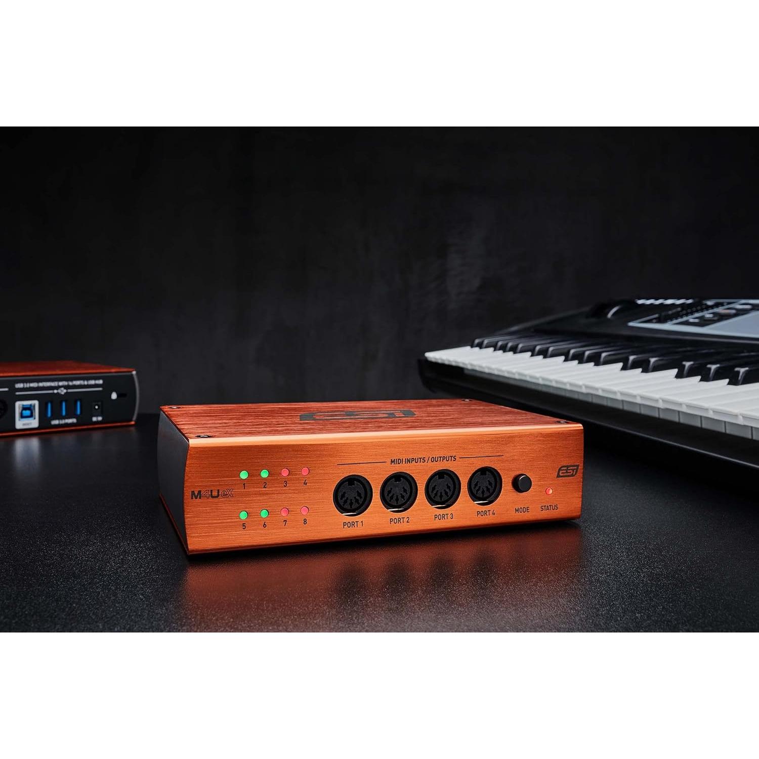 Interfaz MIDI USB 3.0 ESI M4U eX - 8 Puertos, Plug-and-Play