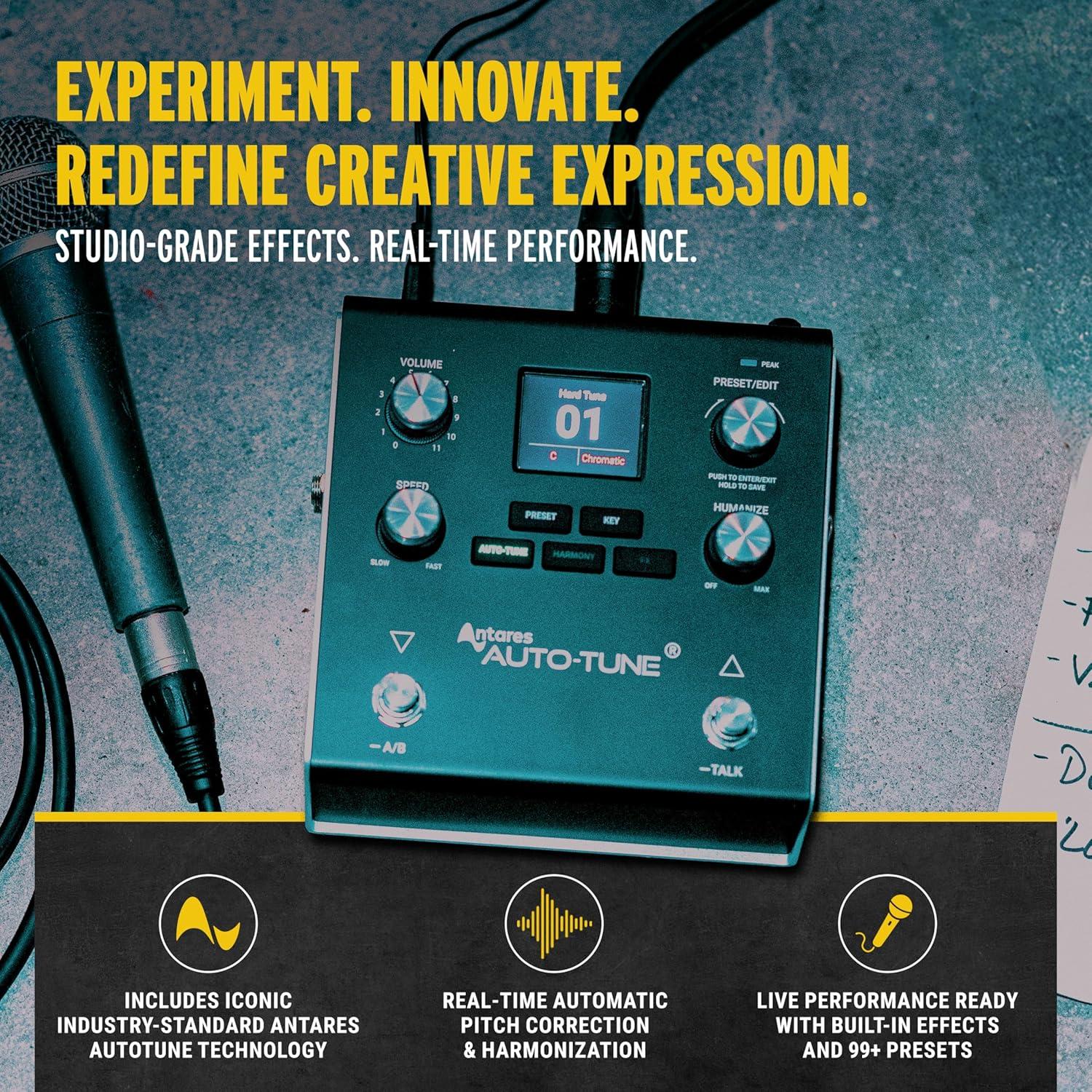 Pedal de Efectos Vocales HeadRush VX5 con AutoTune y Harmonizador