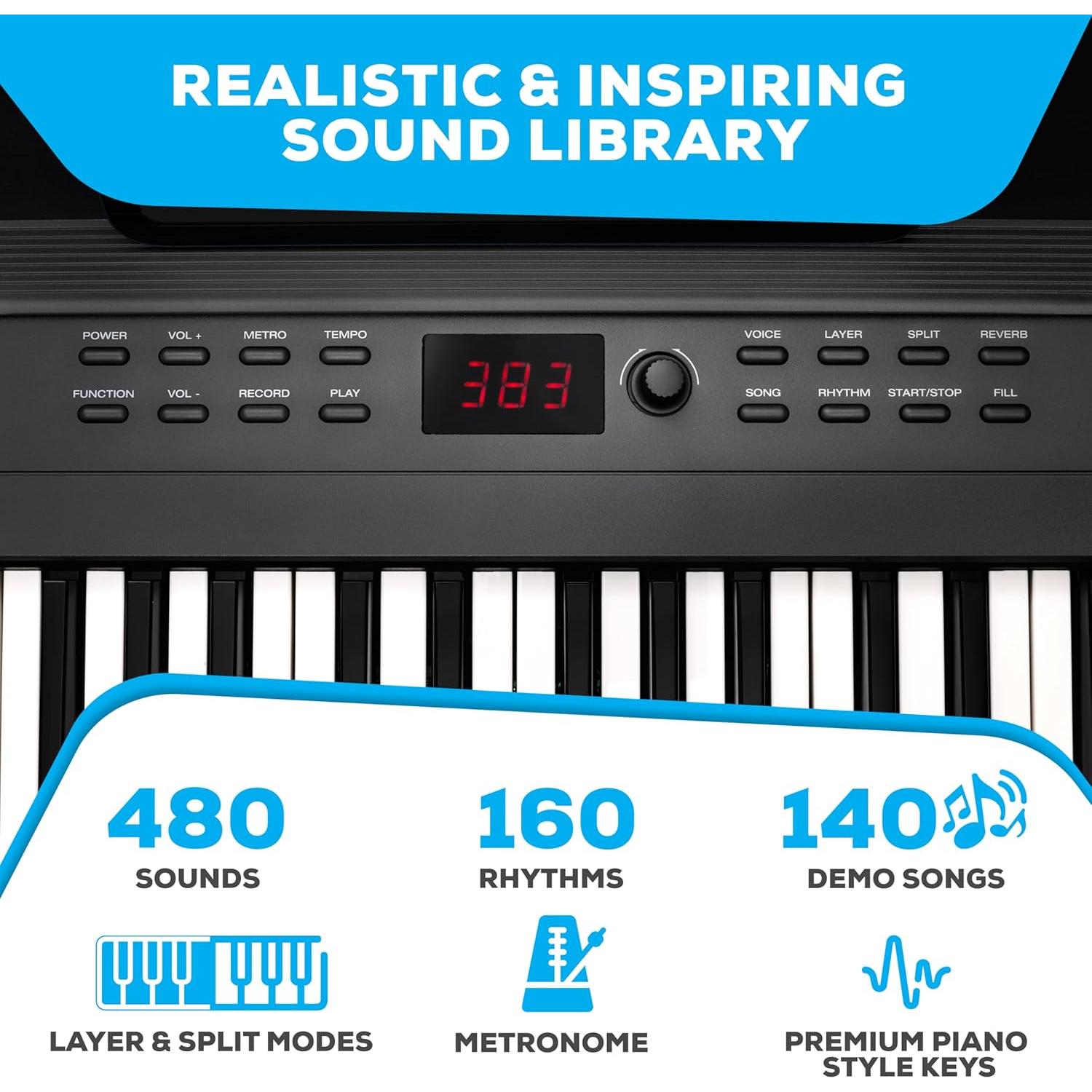 Teclado Electrónico Alesis Recital Play 88 Teclas con Accesorios