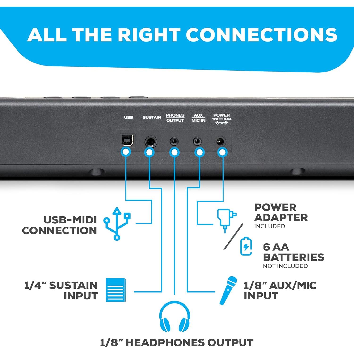 Teclado Electrónico Alesis Recital Play 88 Teclas con Accesorios