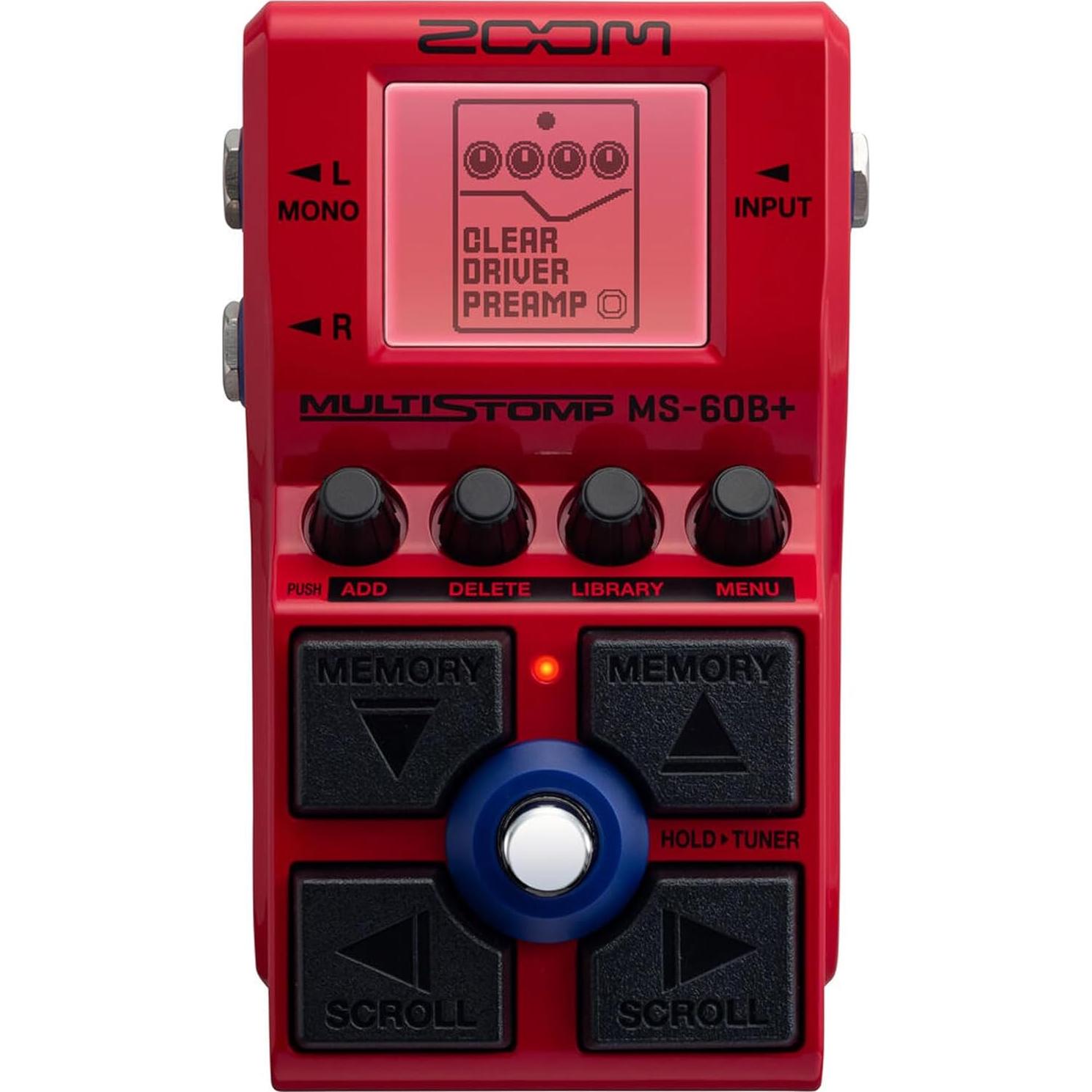 Pedal de Efectos Zoom MS-60B+ para Bajo con 75 FX