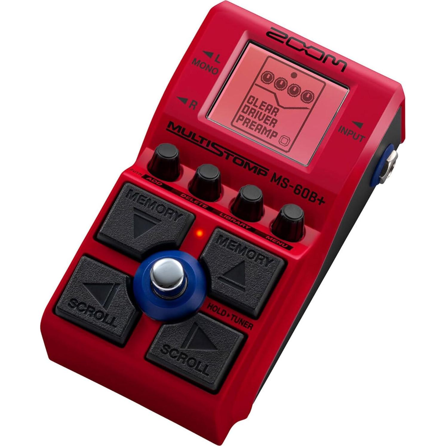 Pedal de Efectos Zoom MS-60B+ para Bajo con 75 FX