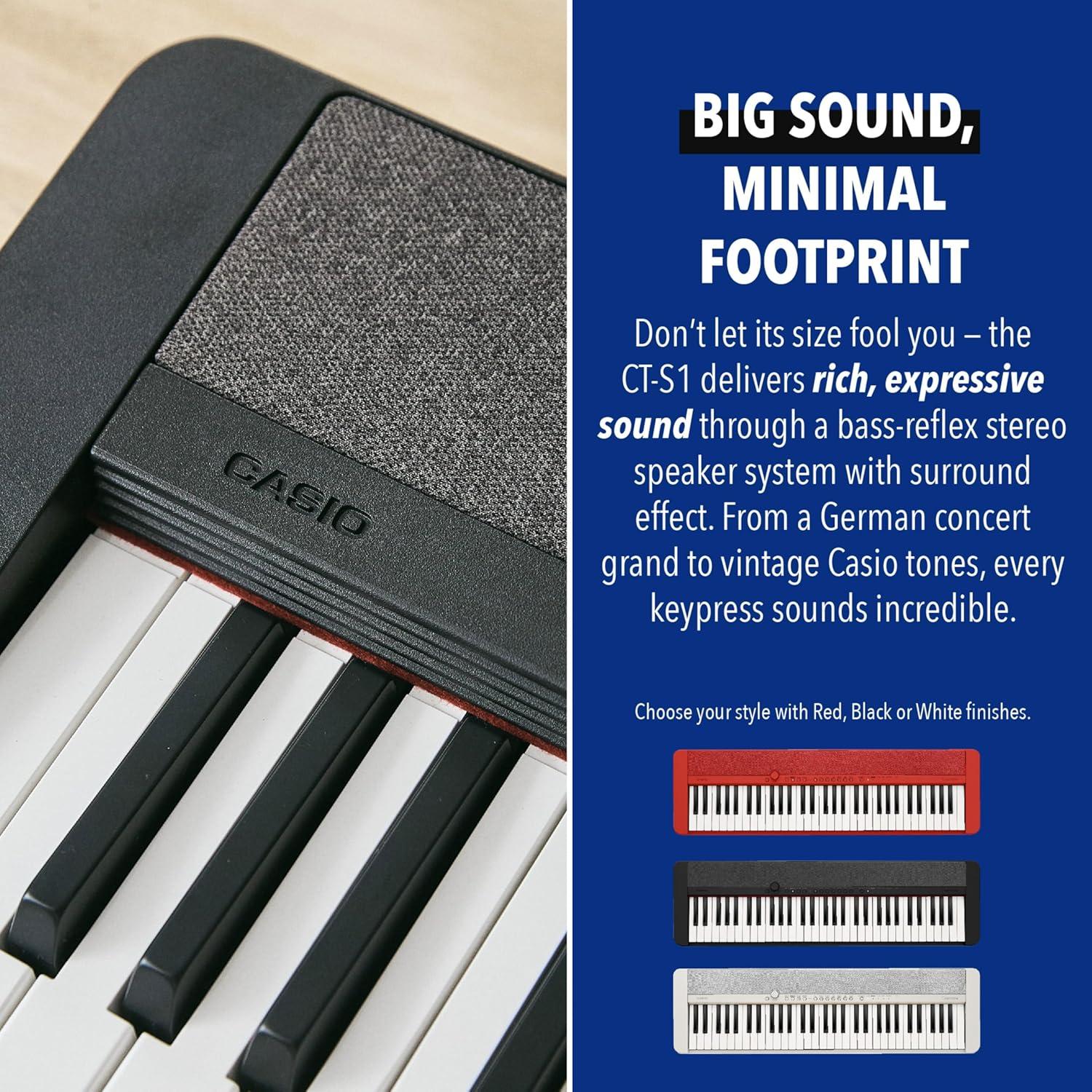 Teclado Casio Casiotone CT-S1 61 Teclas Sensible al Tacto Negro