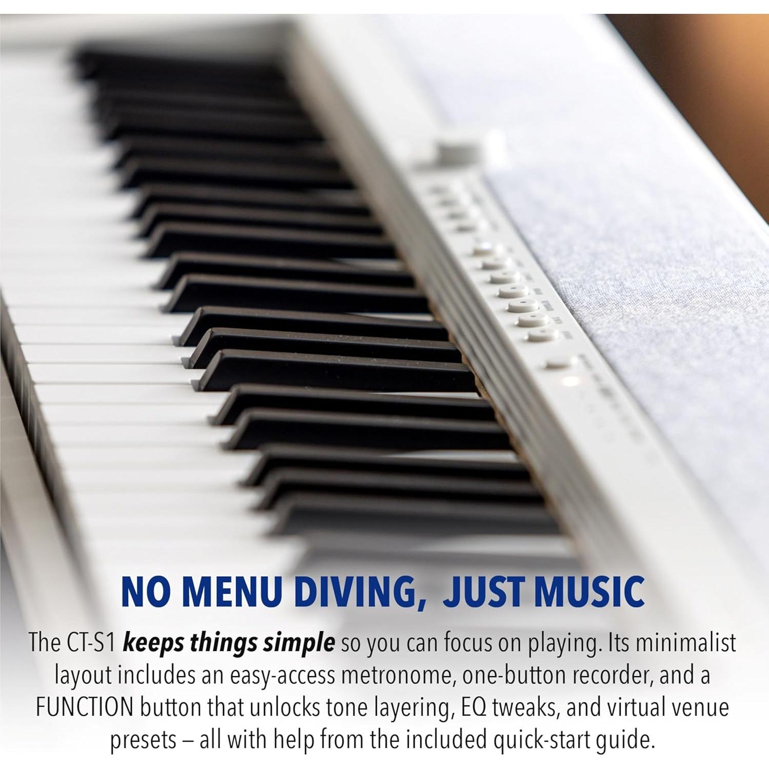 Teclado Casio Casiotone CT-S1 61 Teclas Sensible al Tacto Negro