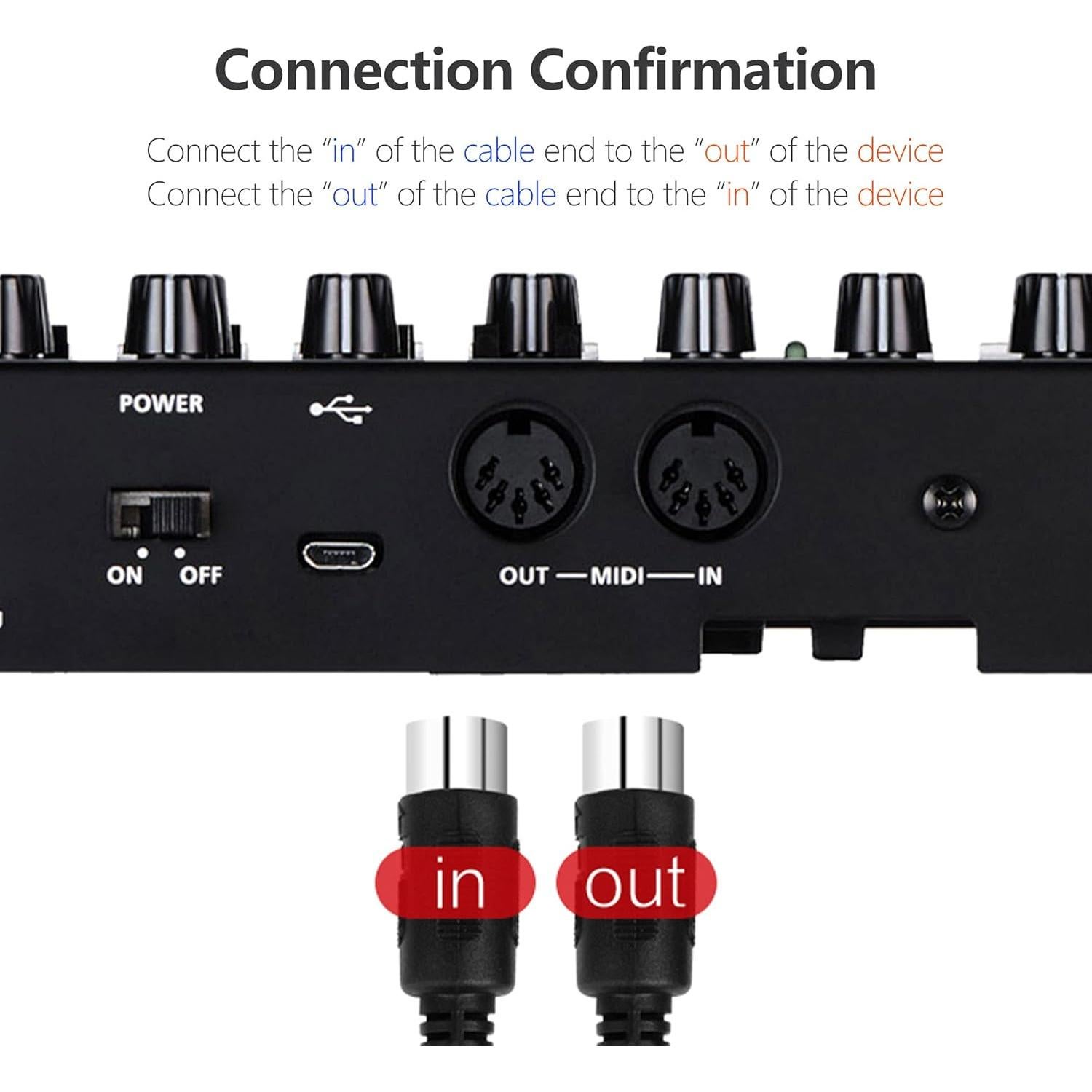 Cable MIDI Macho a Macho 5 Pines Mellbree 2-Pack 0.91m