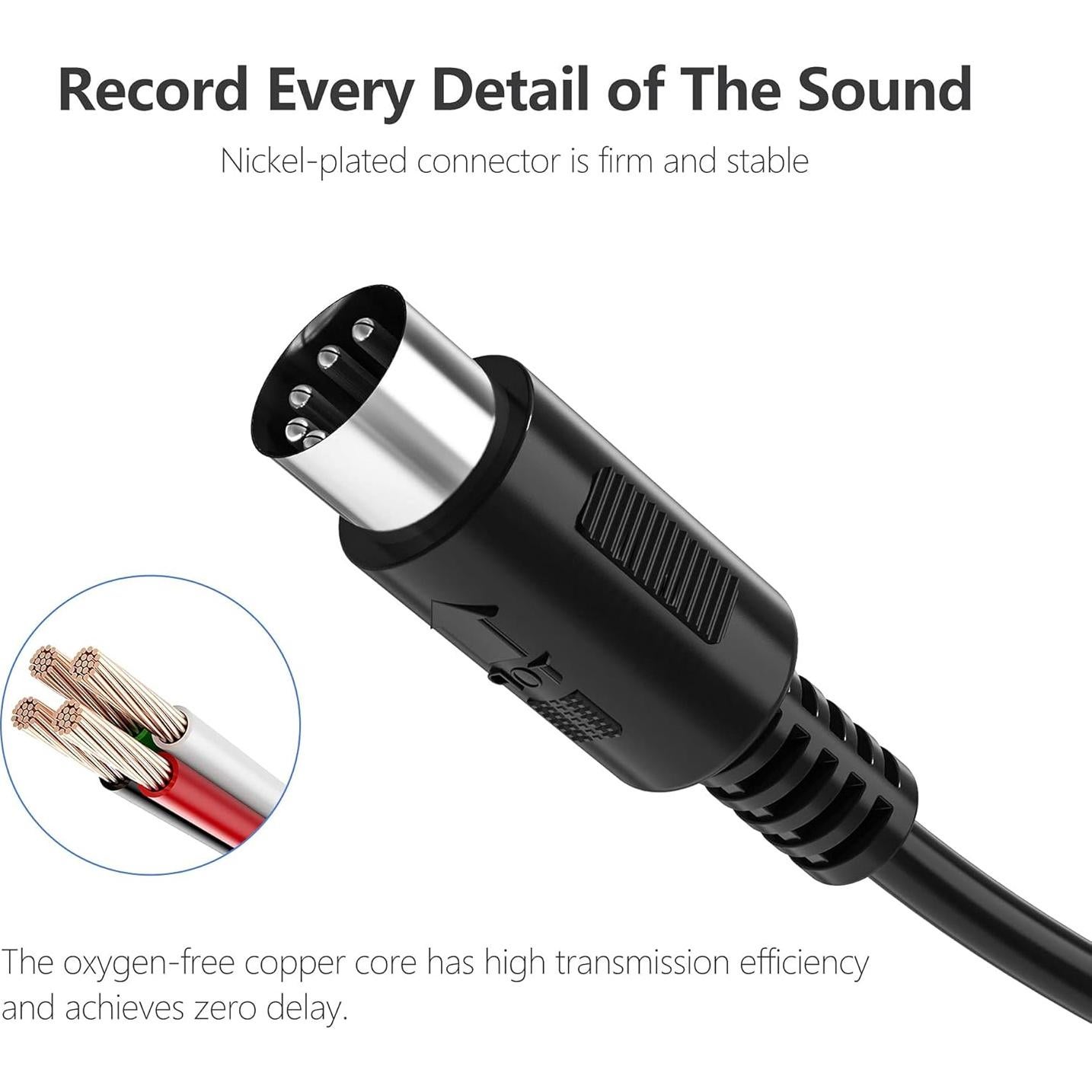 Cable MIDI Macho a Macho 5 Pines Mellbree 2-Pack 0.91m